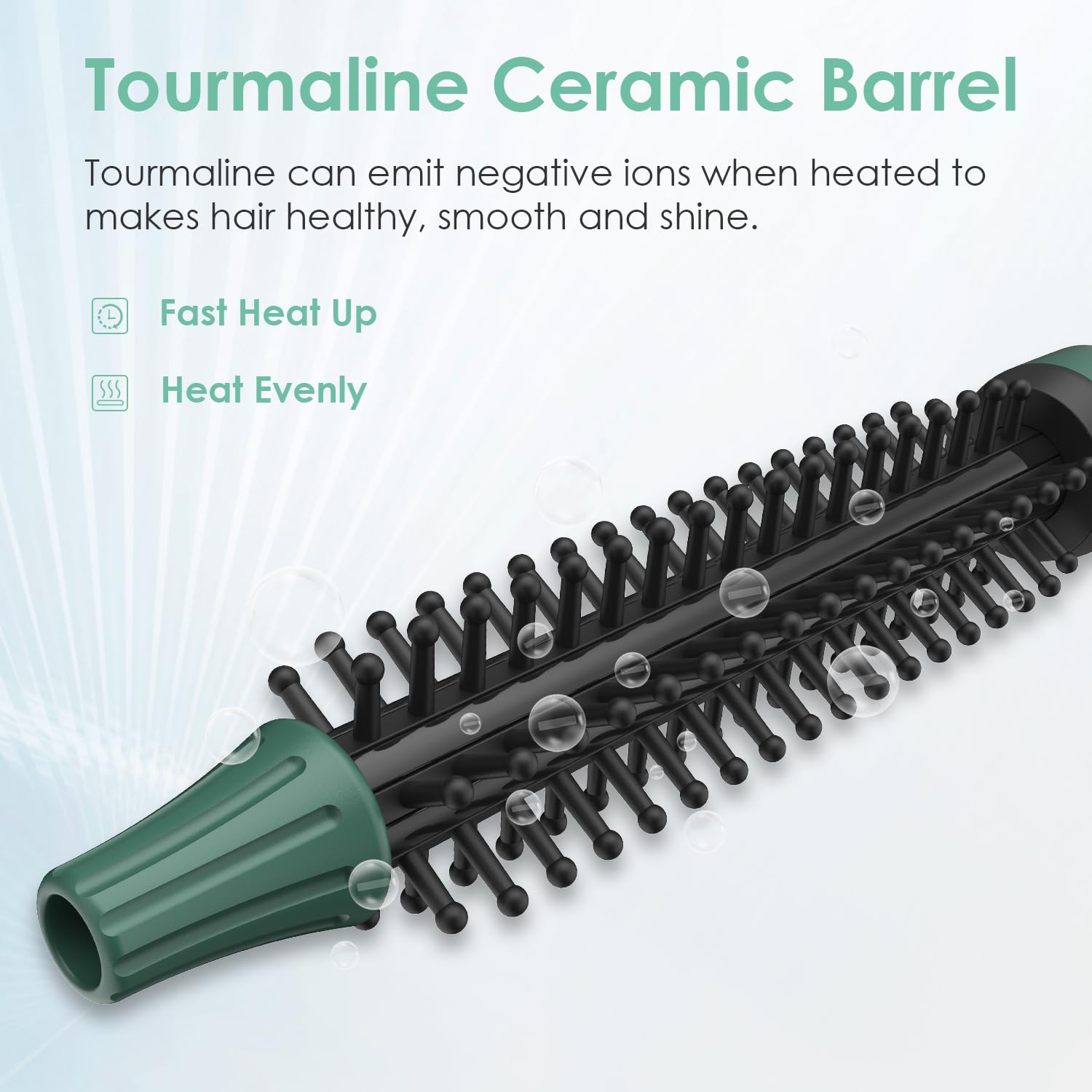 Bangmeng Mini Thermal Round Brush, 0.35 Inch Barrel Volume Heat Styling Brush For Men And Women Short Thin Curly Straight Hair,