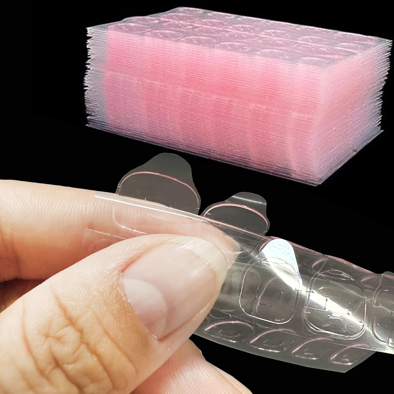 Sawvolker 50 Sheet Nail Adhesives Stickers For False Nail Tips,Jelly Nail Glue Double Sided Nail Adhesive For Press On Nails Sti