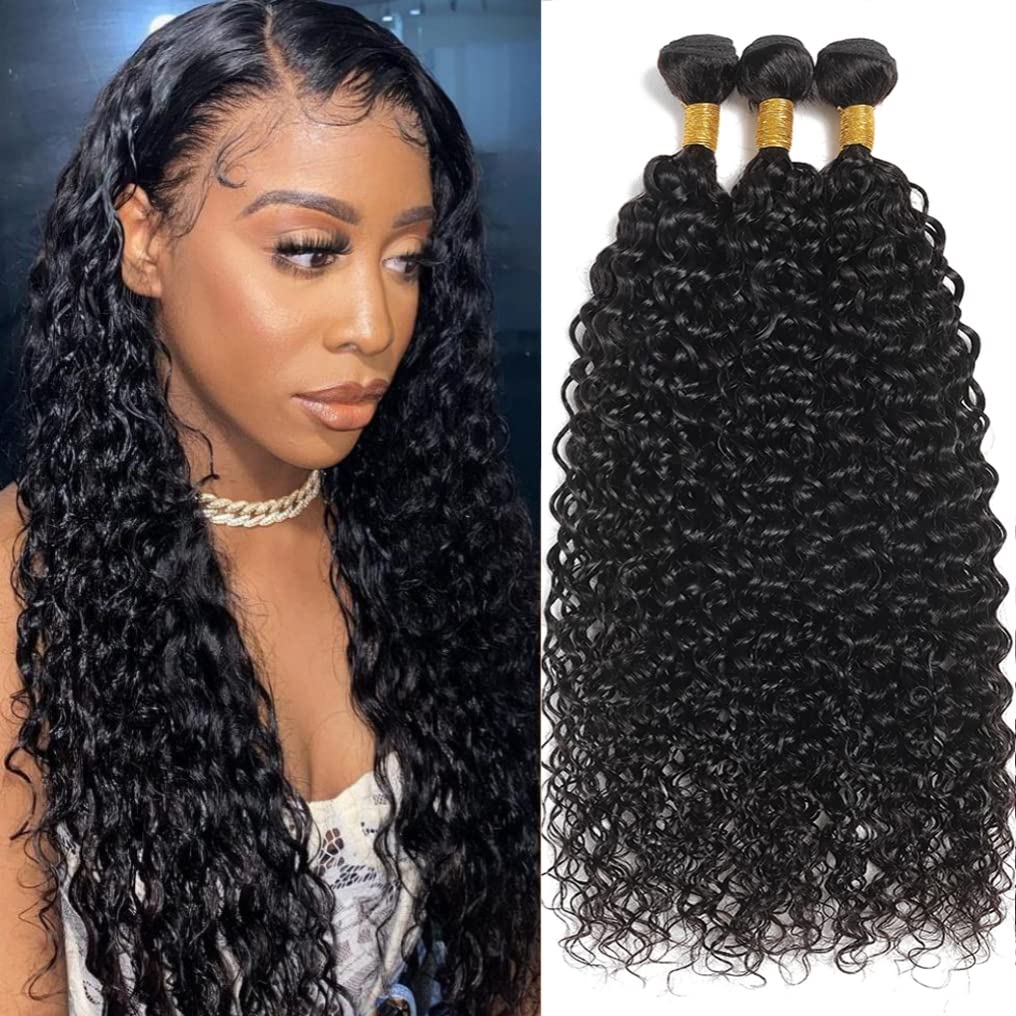 Bundles Human Hair Water Wave 3 Bundles 18 20 22 Inch Brazilian Virgin Water Wave Human Hair Bundles For Women 100% Unprocessed