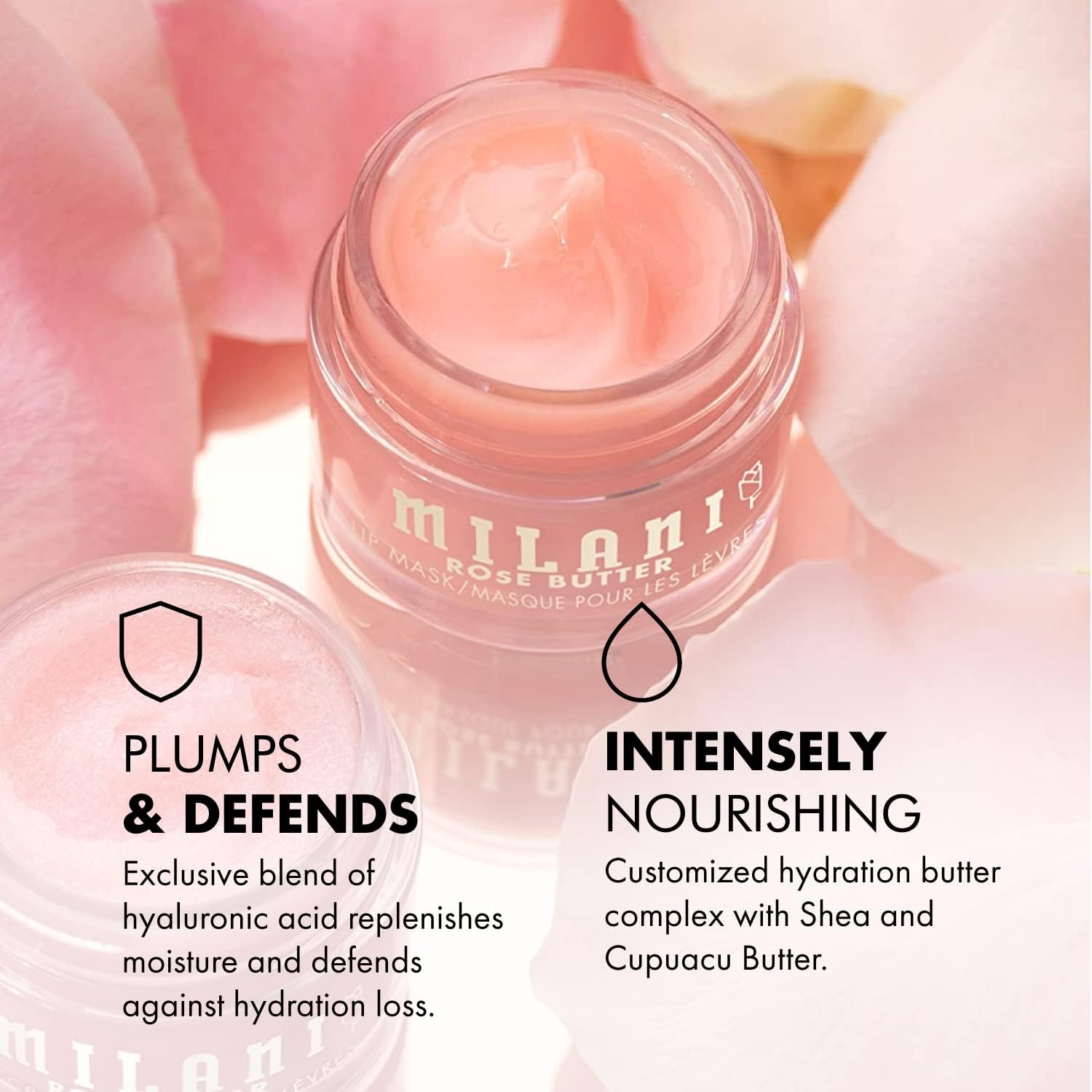 Milani Rose Butter Lip Mask - Overnight Lip Mask To Moisturize And Condition Lips