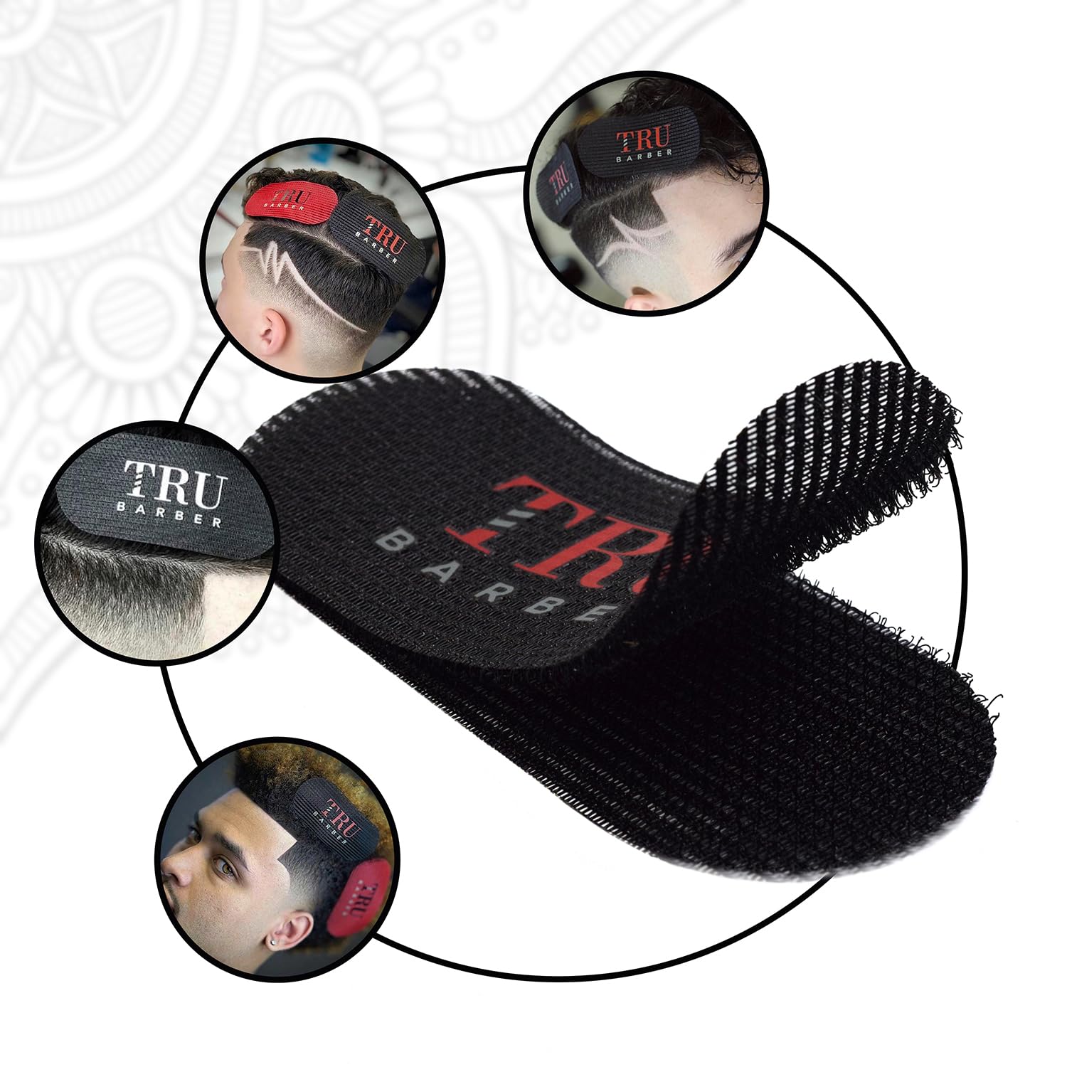 Tru Barber Hair Grippers  Bundle Pack 6 Pcs For Men And Women - Salon And Barber, Hair Clips For Styling, Hair Holder Grips (Bla