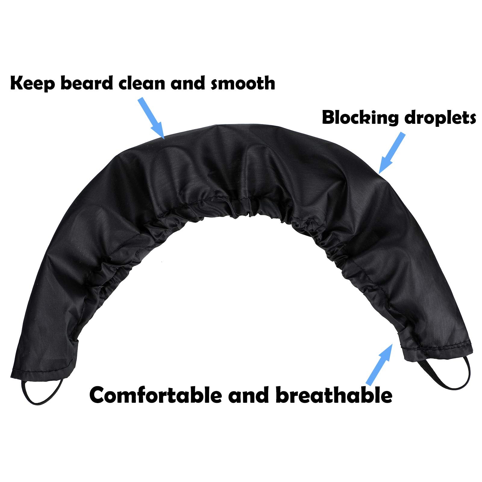 9 Pieces Beard Bandana Beard Covers Facial Beard Apron Caps Facial Beard Guard Bedtime Bib(Black, Blue, Coffee)