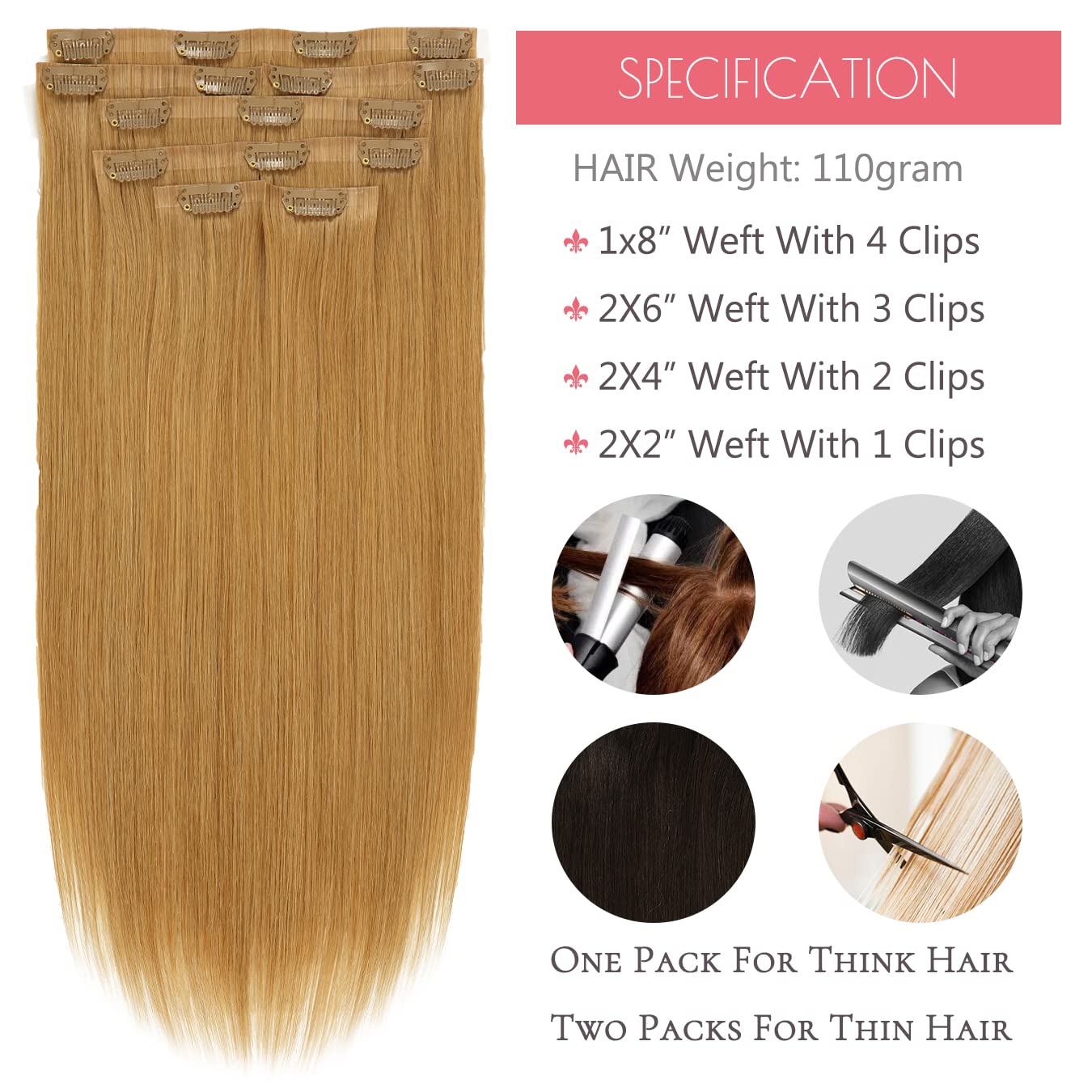 Seamless Hair Extensions Clip In Human Hair Ultra-Thin Tape Weft With Clips Blonde Clip In Hair Extensions New Technology Ultra