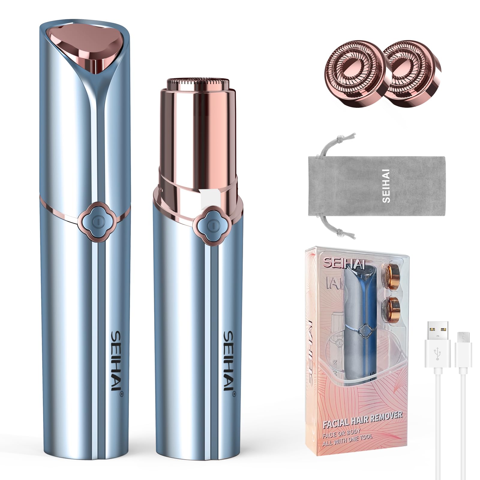 Hair Removal Device(2023), Facial Hair Removal for Women, Rechargeable Hair Remover for Women, Facial Hair Remover for Face, Upp