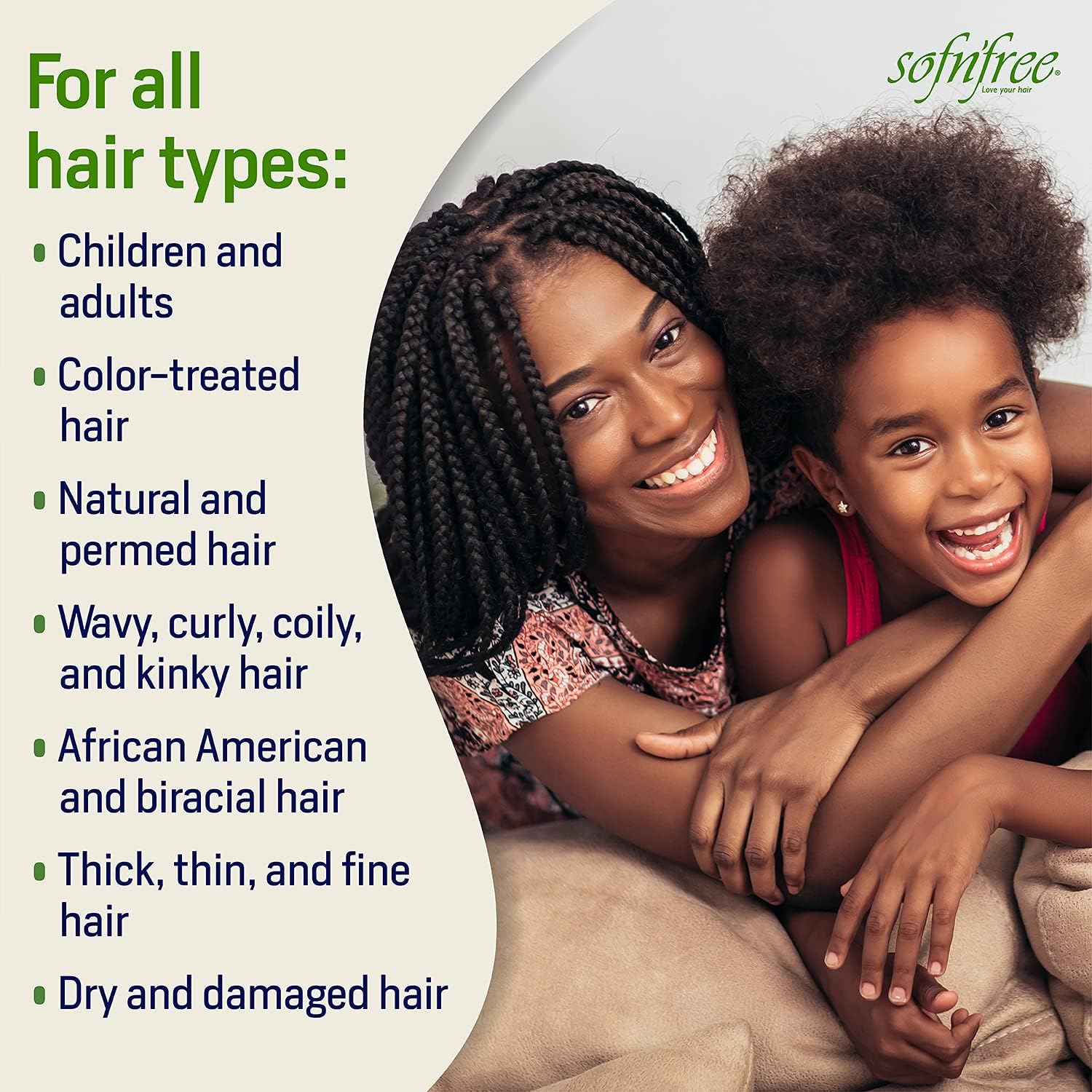 SofnFree Moisturizer & Curl Activator for Natural Hair, Soft Curls, and Waves 11.83 fl oz / 350ml (2 pack)