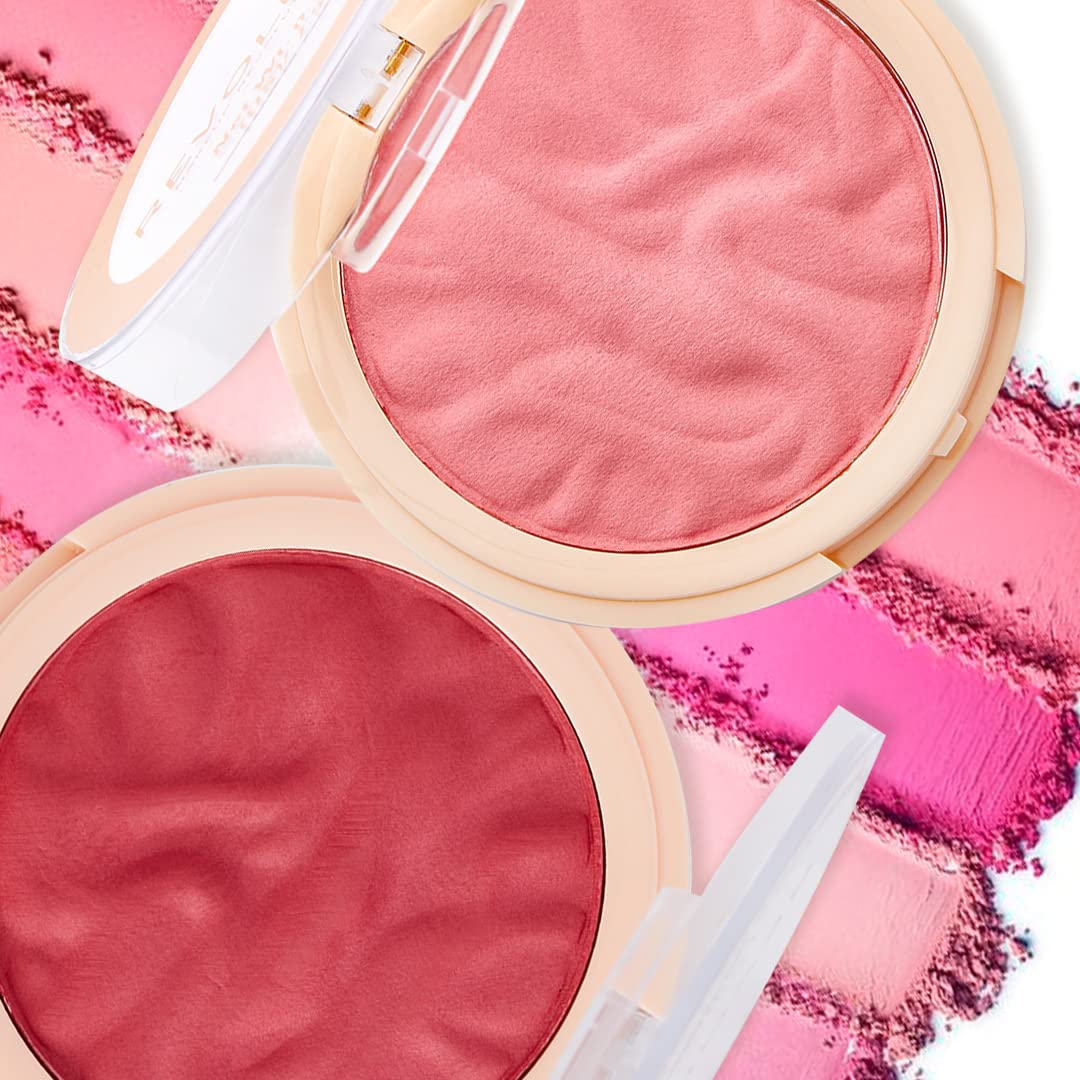 Revolution Beauty, Blusher Reloaded, Pressed Powder Face Blusher, Highly Pigmented & Long Lasting Formula, Peaches & Cream, 0.26