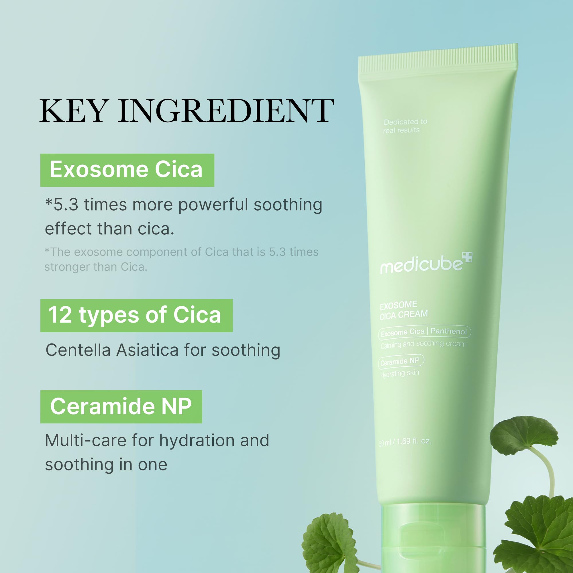 Medicube Exosome Cica Tea Tree Cream For Sensitive Skin With Centella Asiatica Help Reduce Redness And Breakouts. | Low-Irritati