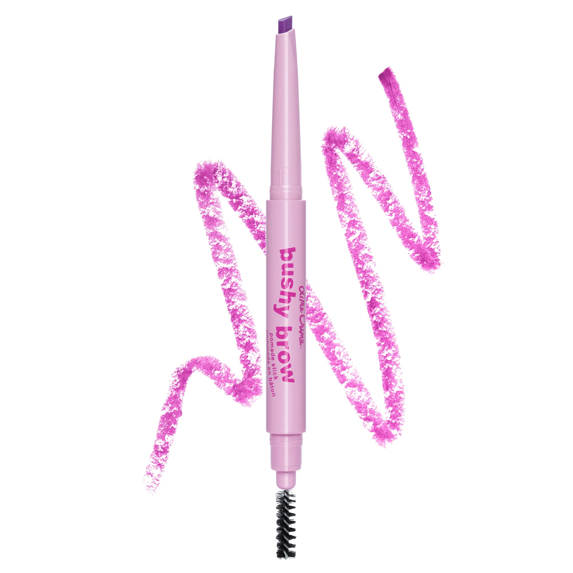 Lime Crime Bushy Brow Pomade Pencil, Pony (Electric Violet Purple) - 2-in-1 Brush & Pomade Pencil Gives Eyebrows Volume & Textur