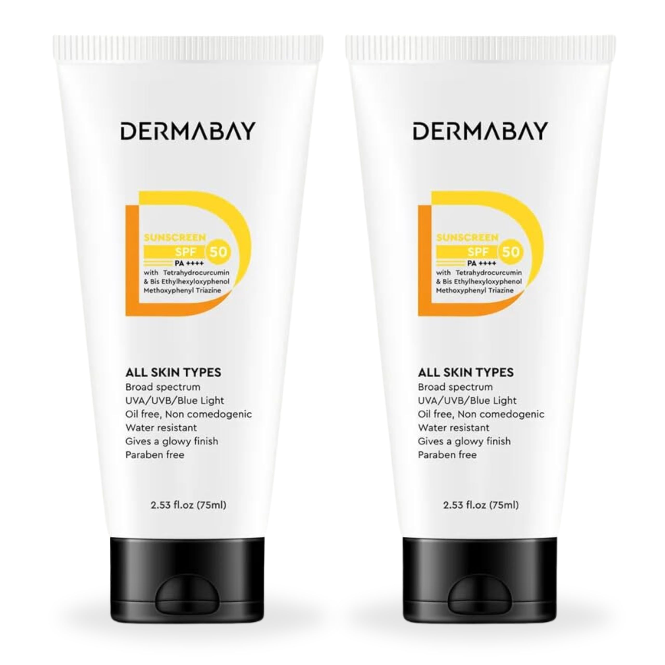 Dermabay Sunscreen Spf 50 Pa++++ Invisible Glowy Finish, Quickly Absorbing, Best For Summer And Humid Weather, Water Resistant, 