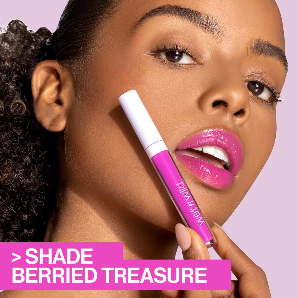 wet n wild Mega Slicks Lip Gloss - Long Lasting, High Shine, Hyaluronic Acid - 1 Count - Snuggle Sesh