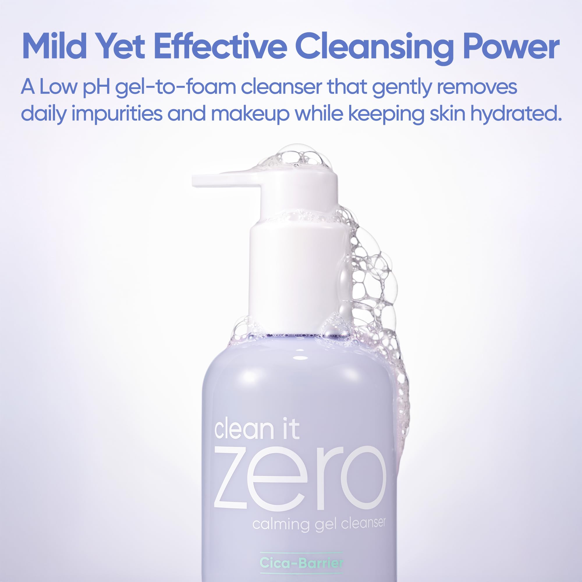 BANILA CO Clean It Zero Calming Gel Cleanser | Cica & Amino Acid Complex for Gentle Hydration | Vegan & Hypoallergenic | Korean