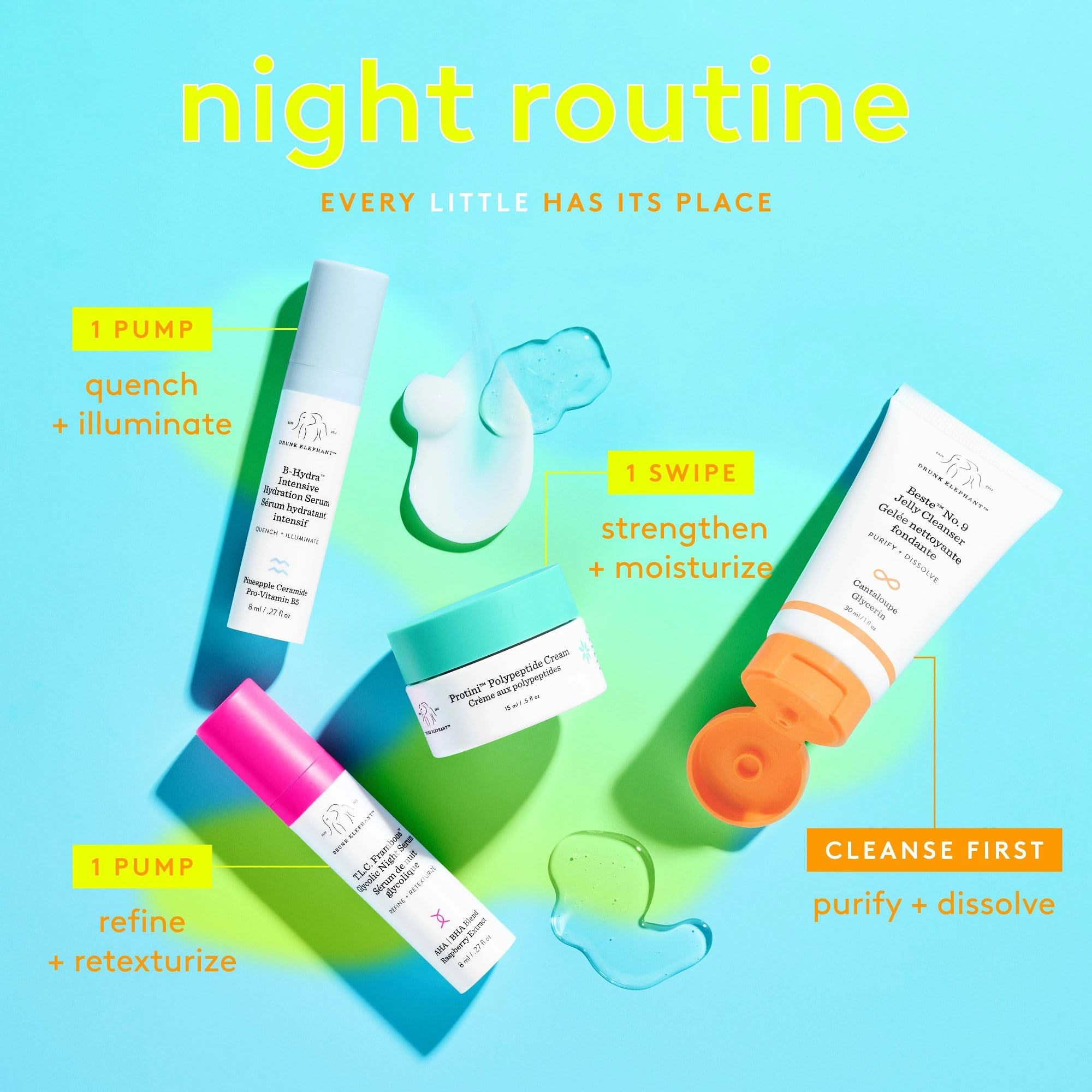 Drunk Elephant The Littles 7.0 - Includes Six Travel-Friendly A.M. and P.M. Essentials - Free of Essential Oils, Silicones & Fra