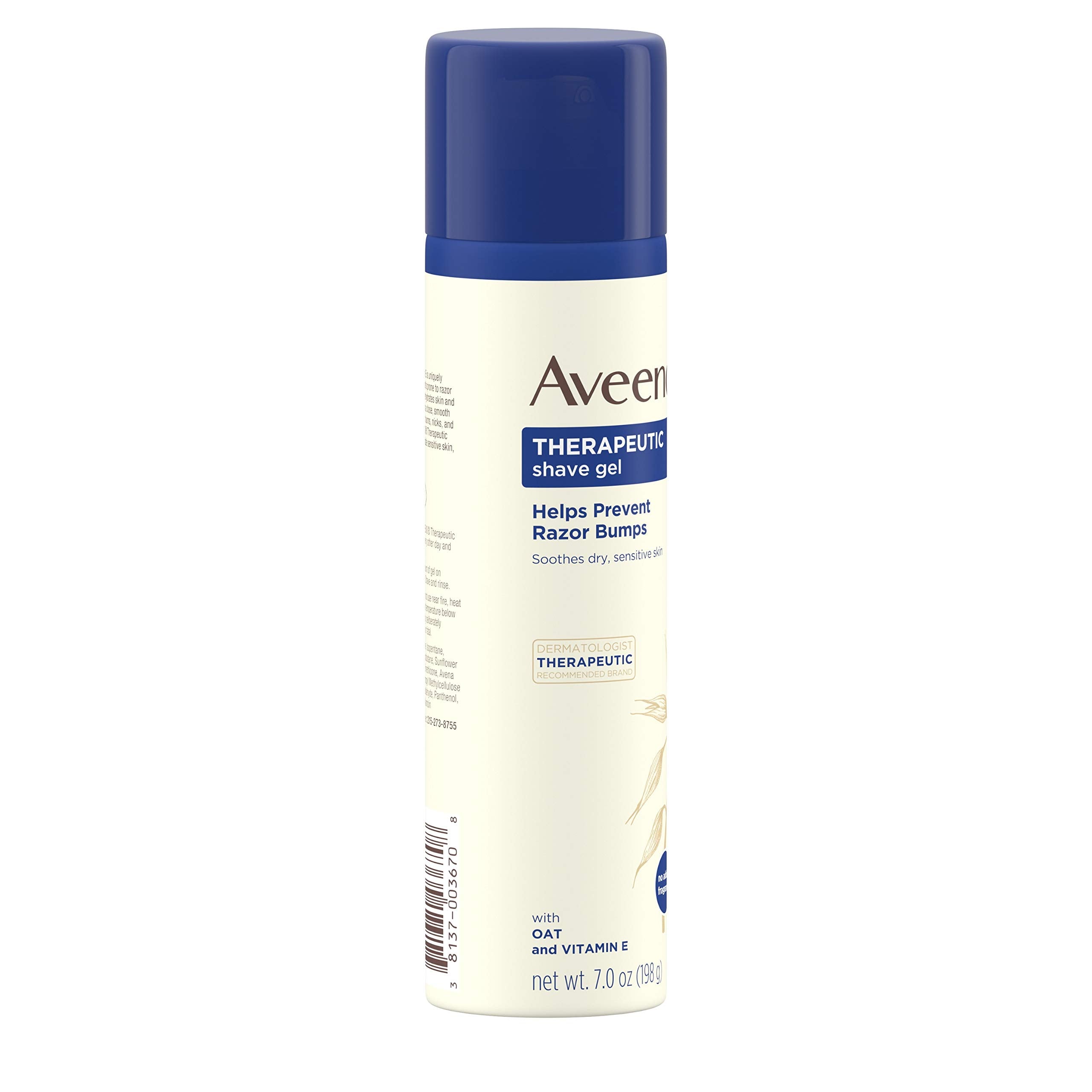Aveeno Therapeutic Shave Gel With Oat And Vitamin E To Help Prevent Razor Bumps And Soothe Dry And Sensitive Skin, No Added Frag