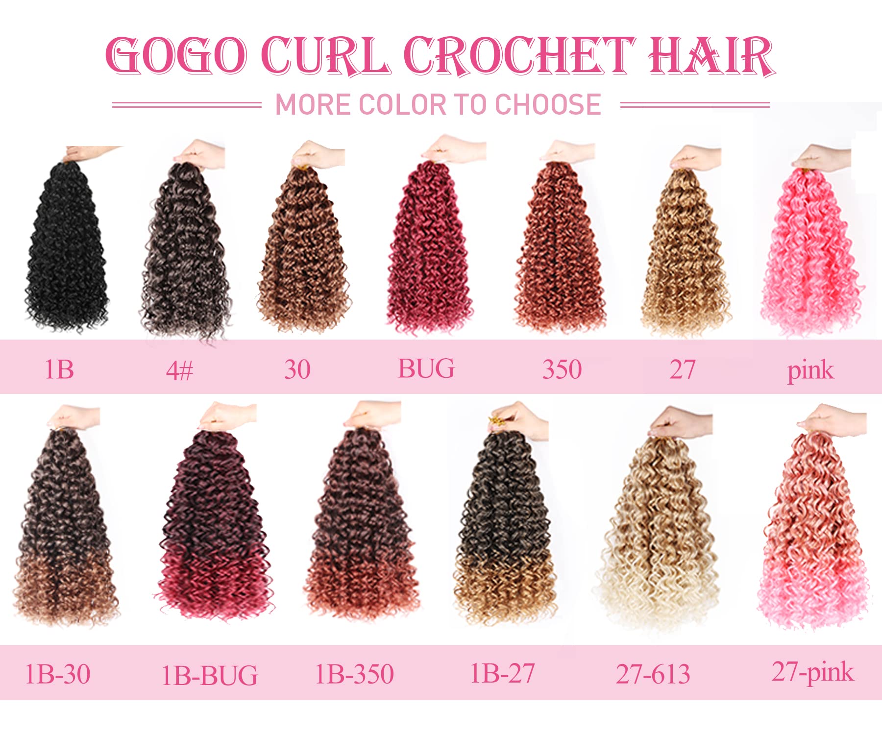 Gogo Curl Crochet Hair 8 Inch Short Curly Crochet Hair For Black Women Beach Curl Crochet Hair - Water Wave Curly Crochet Braids
