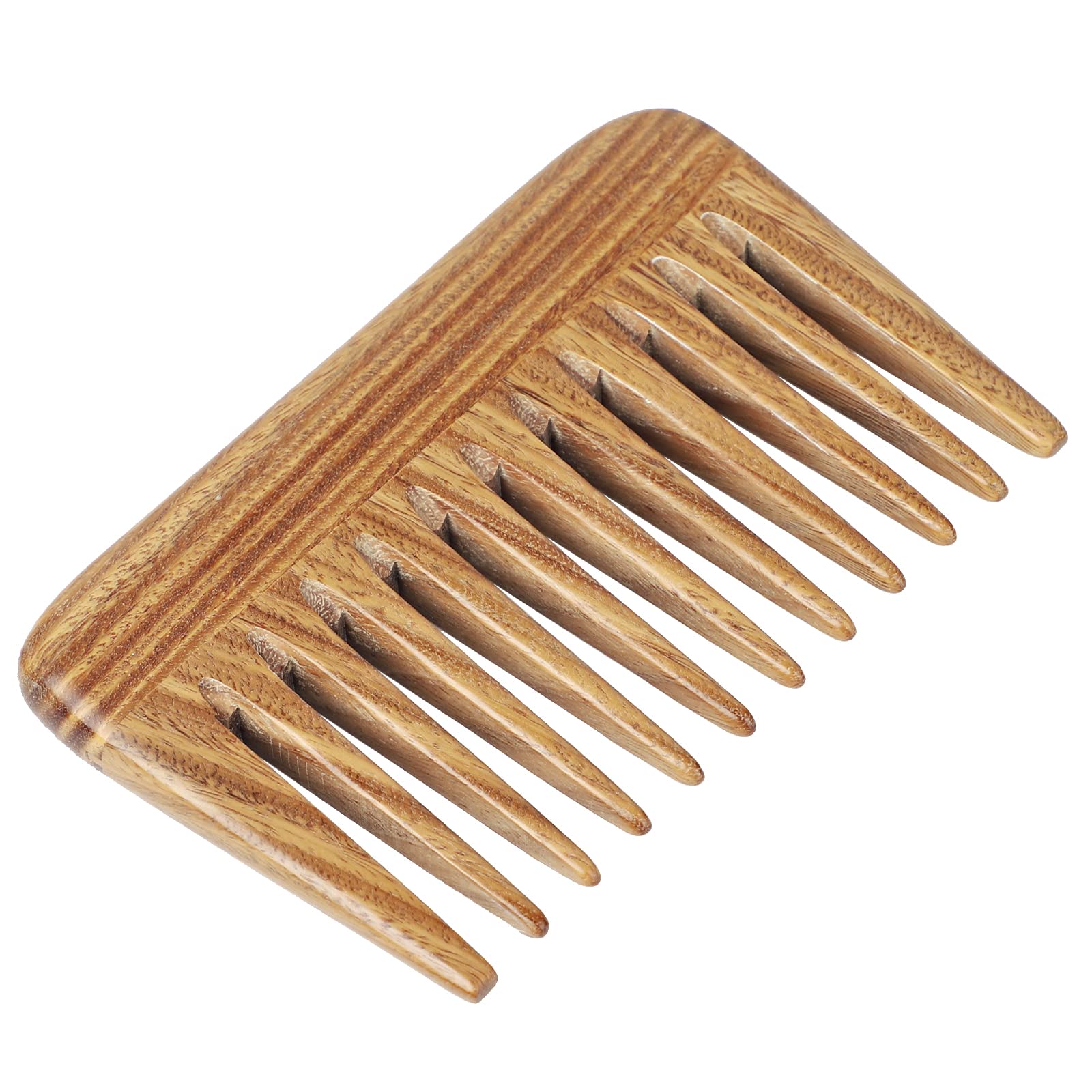 Onedor Sandalwood Hair Comb - Extra Wide Tooth Mini Pocket Comb, Anti-Static, Natural Brown, Model HA-539