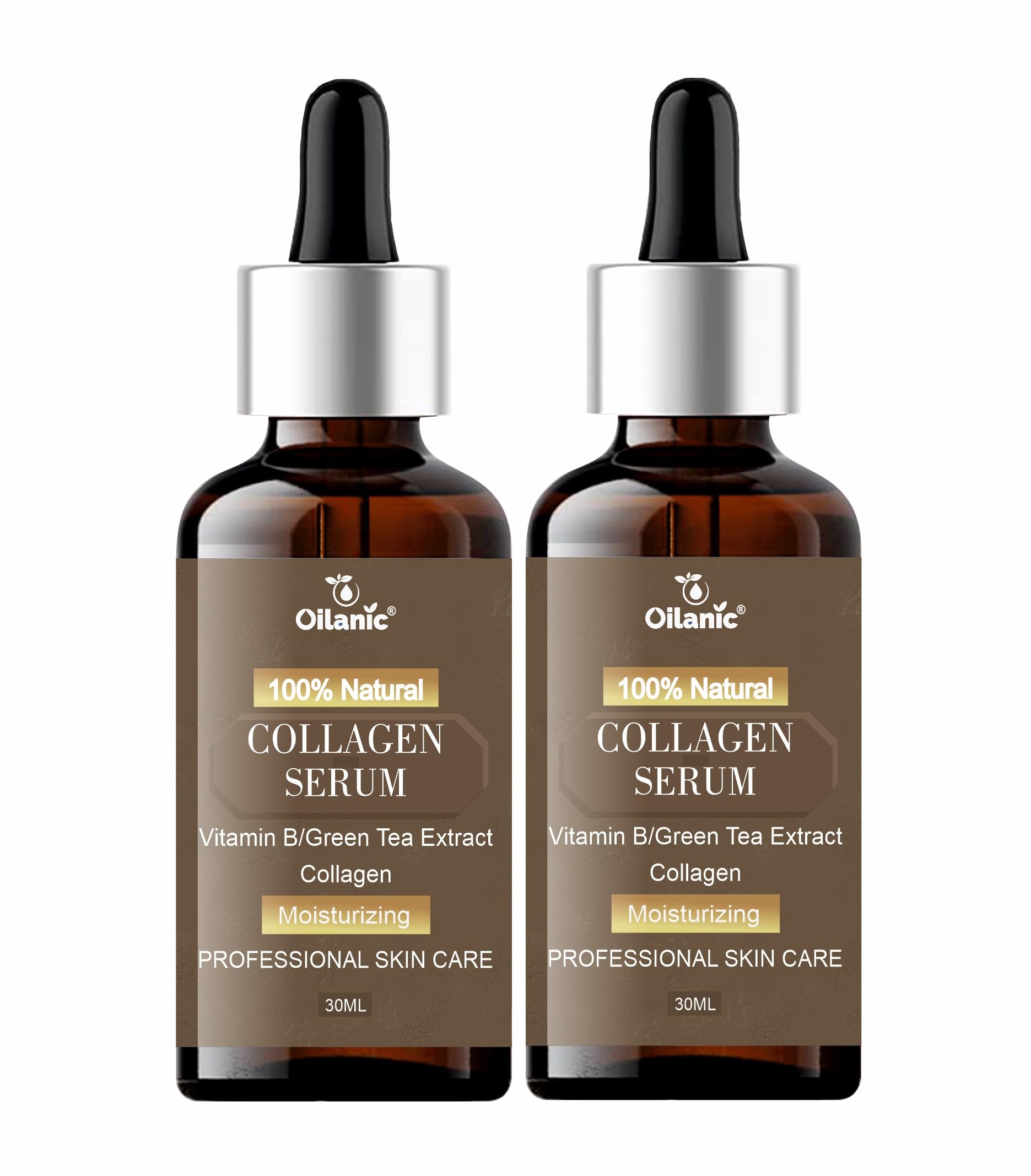Oilanic Natural Collagen Face Serum For Glowing Skin (Pack Of 2, Each 30 Ml)|Serum For Face Hydrating And Moisturizing Serum For