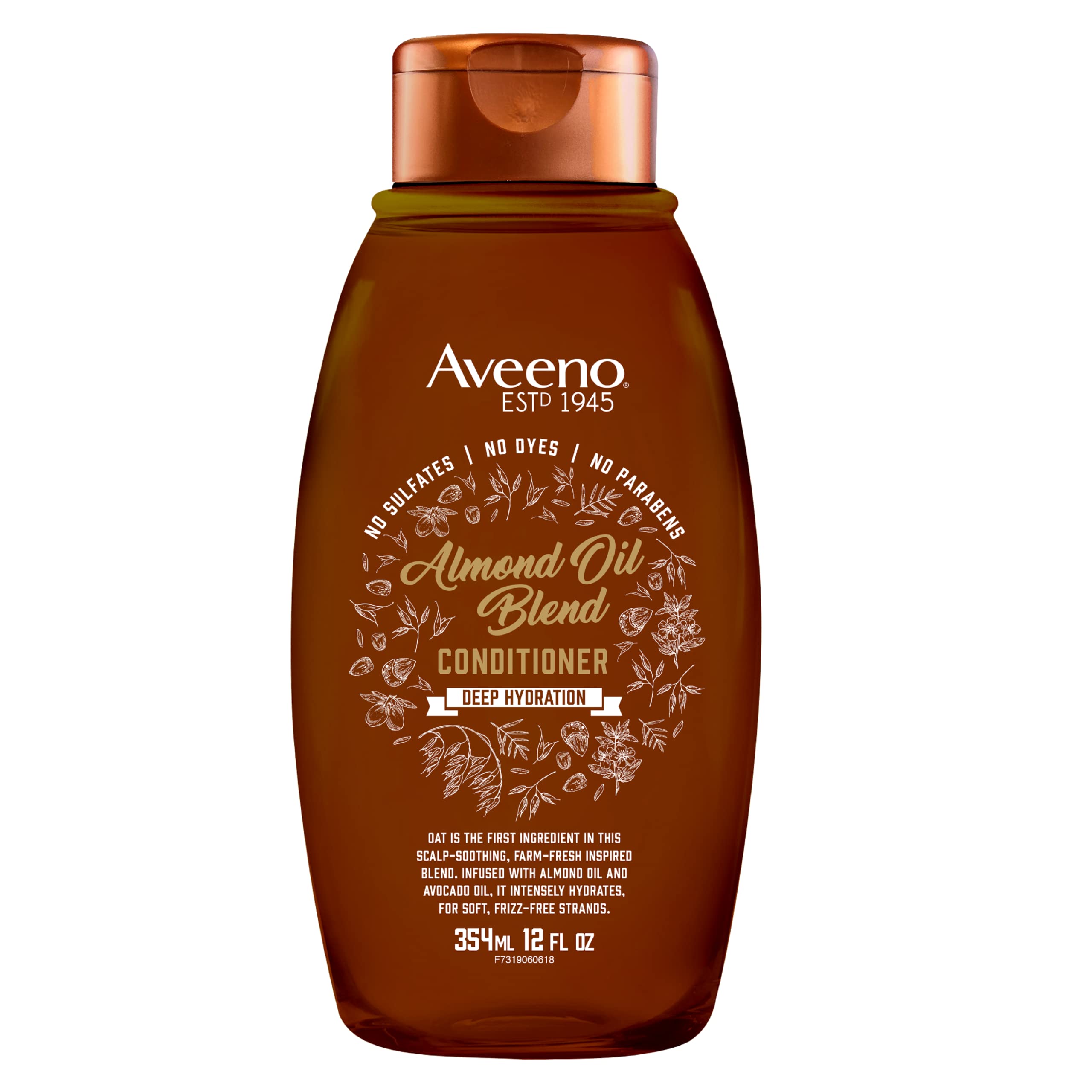 Almond Oil Blend Sulfate-Free Conditioner with Avocado Oil for Intense Hydration, Deep Moisturizing Conditioner for Thick, Curly