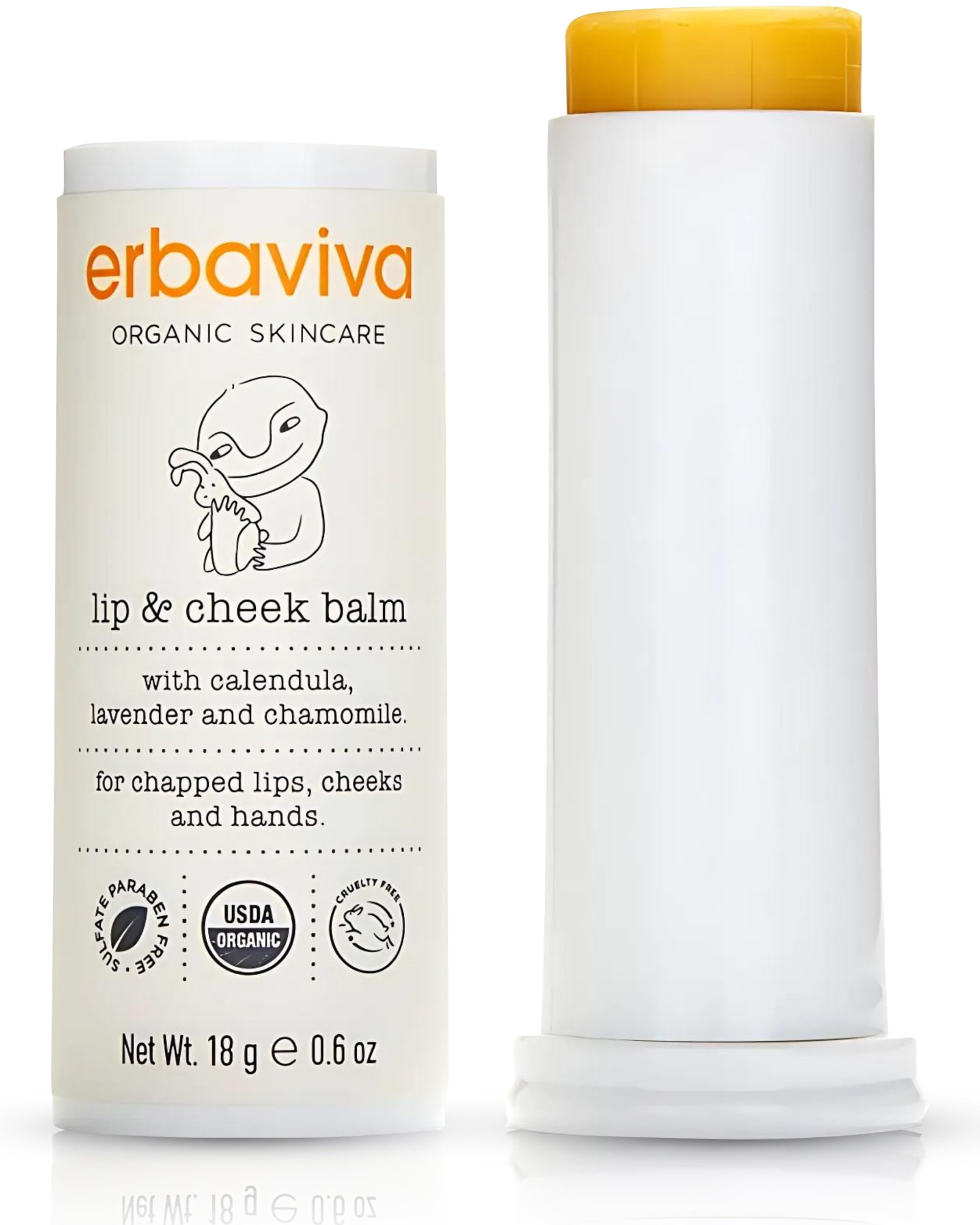 Erbaviva Organic Lip & Cheek Balm 0.6 Ounce