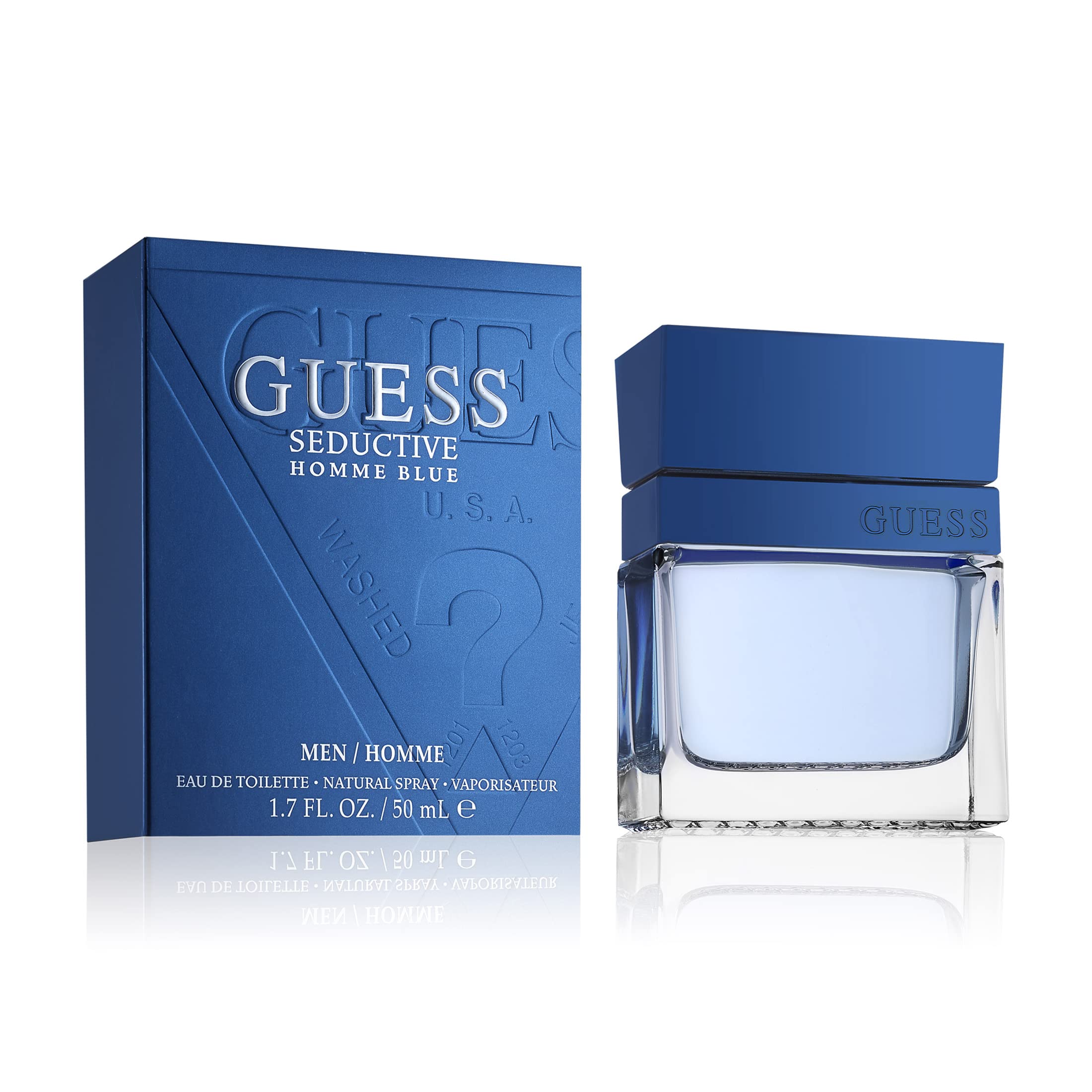 Guess Seductive Blue Men/Homme Eau De Toilette Cologne Spray For Men, 1.7 Fl. Oz.