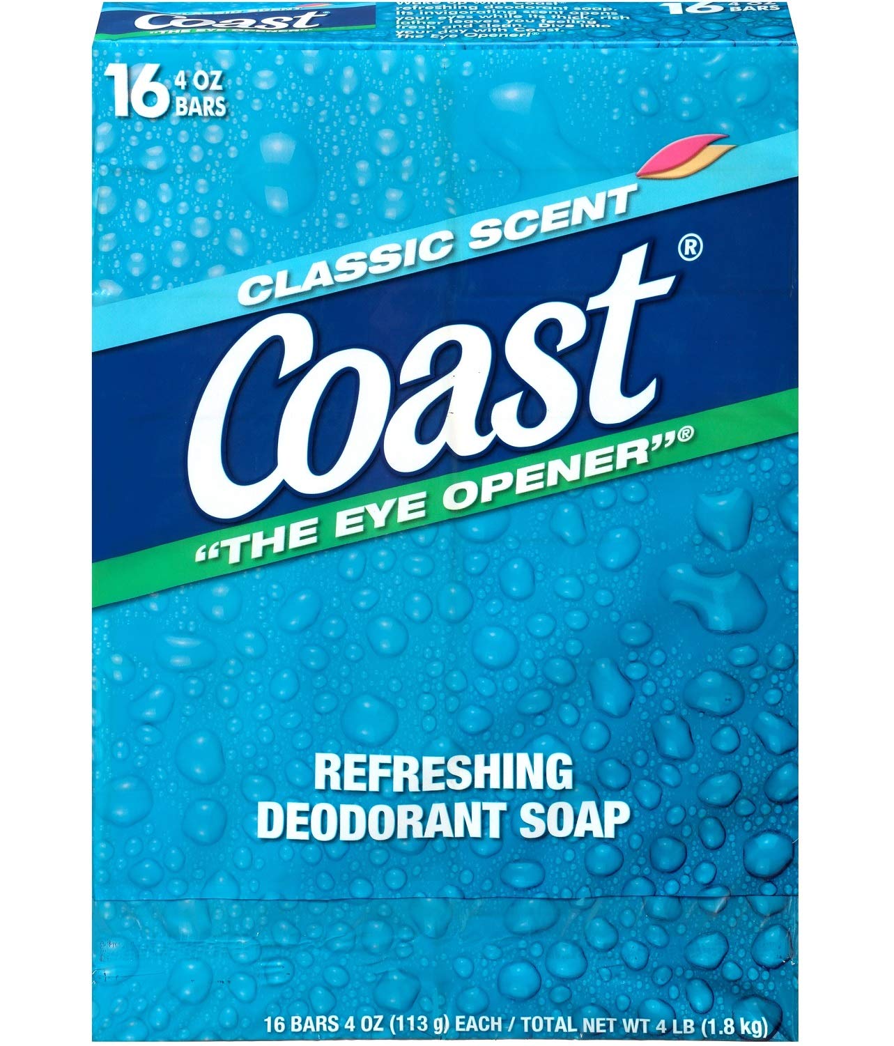 Coast Refreshing Deodorant Soap Bar - 16 Bars - Thick Rich Lather Leaves Your Body Feeling Energized And Clean - Classic Pacific