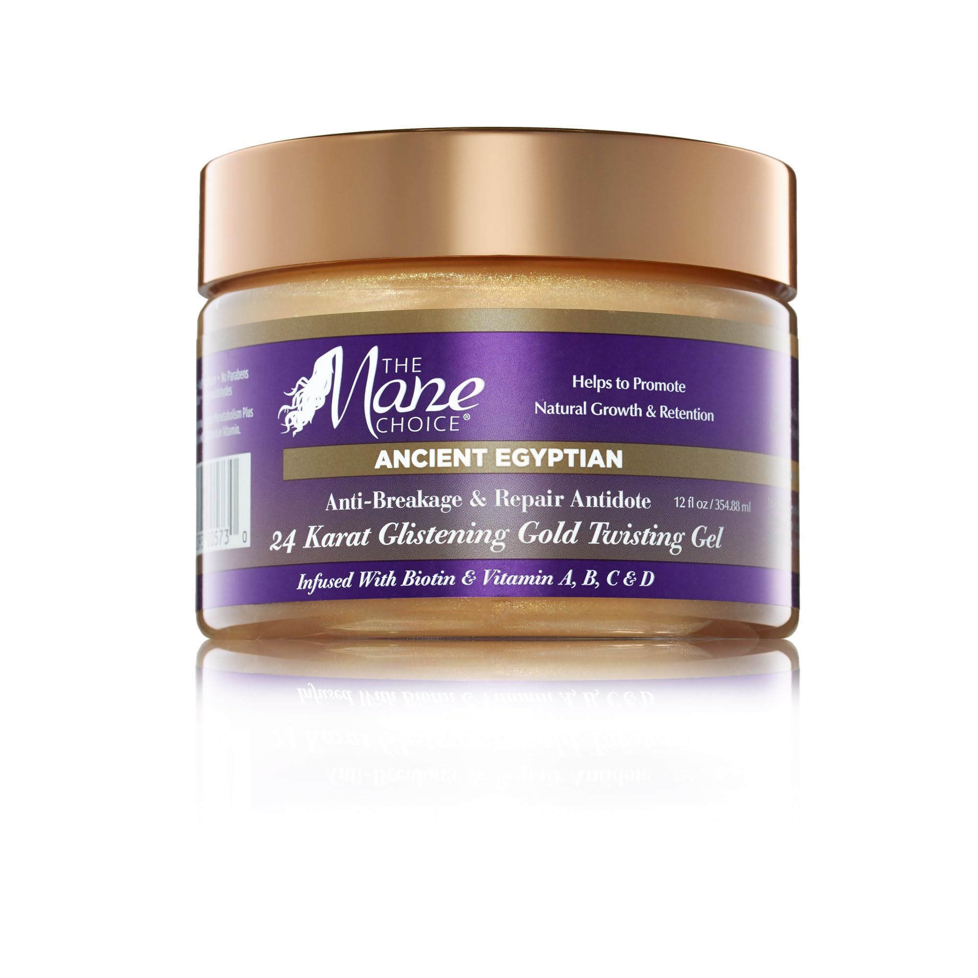 The Mane Choice Ancient Egyptian Anti-Breakage & Repair 24 Karat Gold Twisting Hair Gel, Definition & Shine Braid Gel for Dry, D