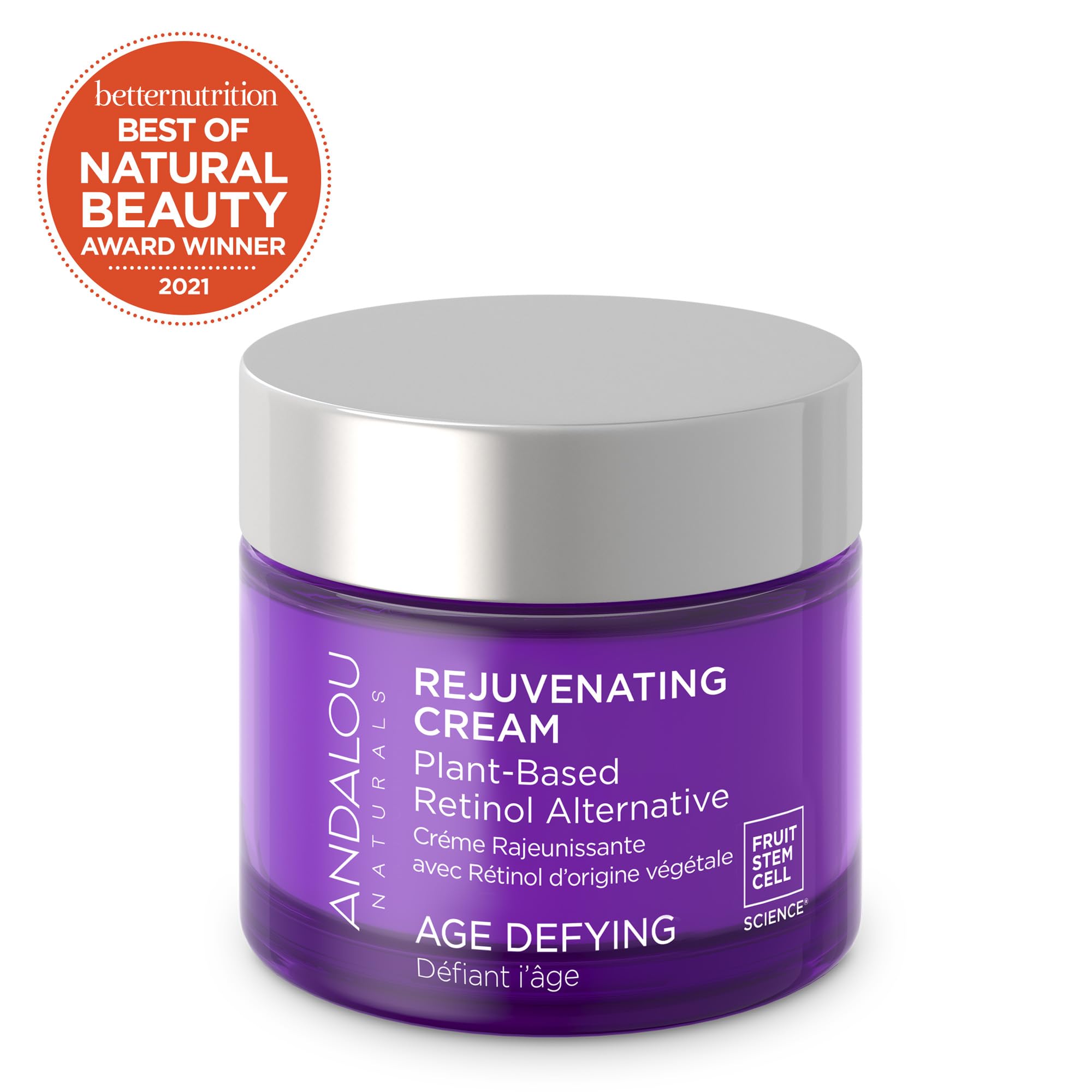 Andalou Naturals Age Defying Plant-Based Retinol Alternative Cream, 17 Ounce