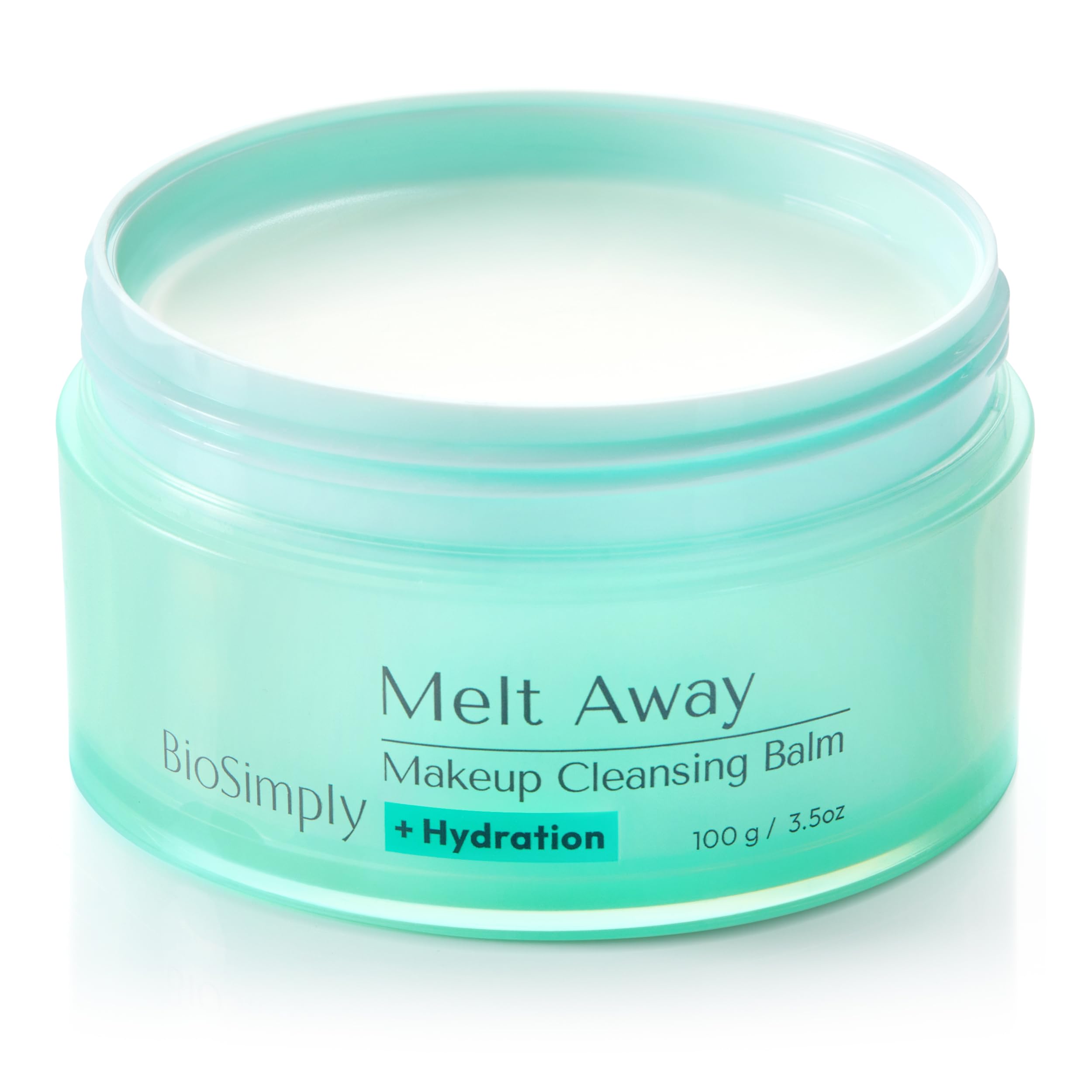 BioSimply Cleansing Balm Makeup Remover, Melts Away Waterproof Makeup and Sunscreen, Hydrating Finish with Hyaluronic Acid and C