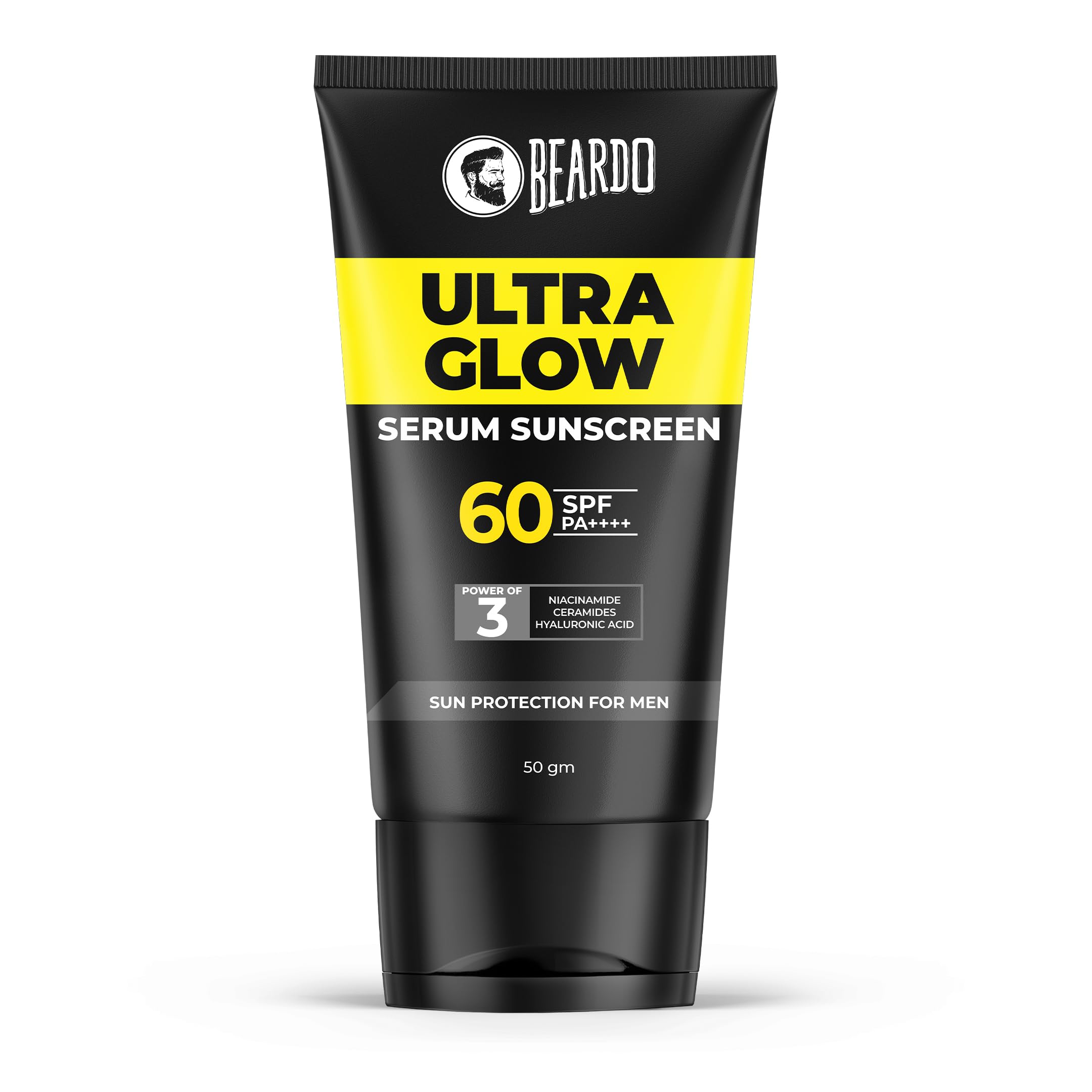 Beardo Ultra Glow Serum Sunscreen Spf 60+ Pa++++| Uva/Uvb Protection | No White Cast | Ultra Lightweight 3 In 1 With Niacinamide