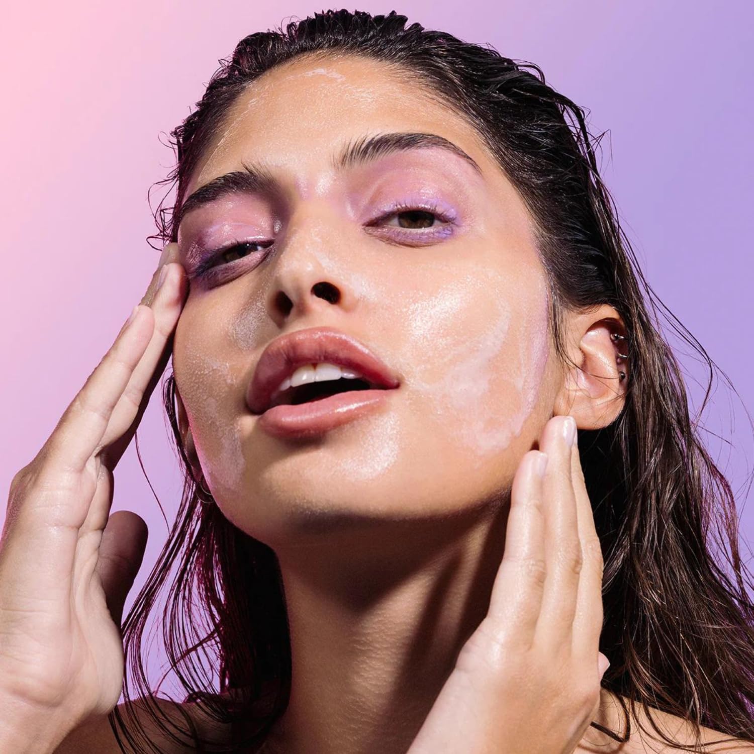 Glow Recipe Blueberry Bounce Gentle Face Cleanser - 3-In-1 Foaming Double Cleanser, Makeup Remover Face Wash & Clarifying Mask -