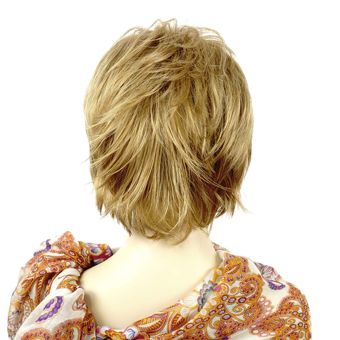 Lydell Short Layered Shaggy Full Synthetic Wigs (Light Stawberry Blonde)