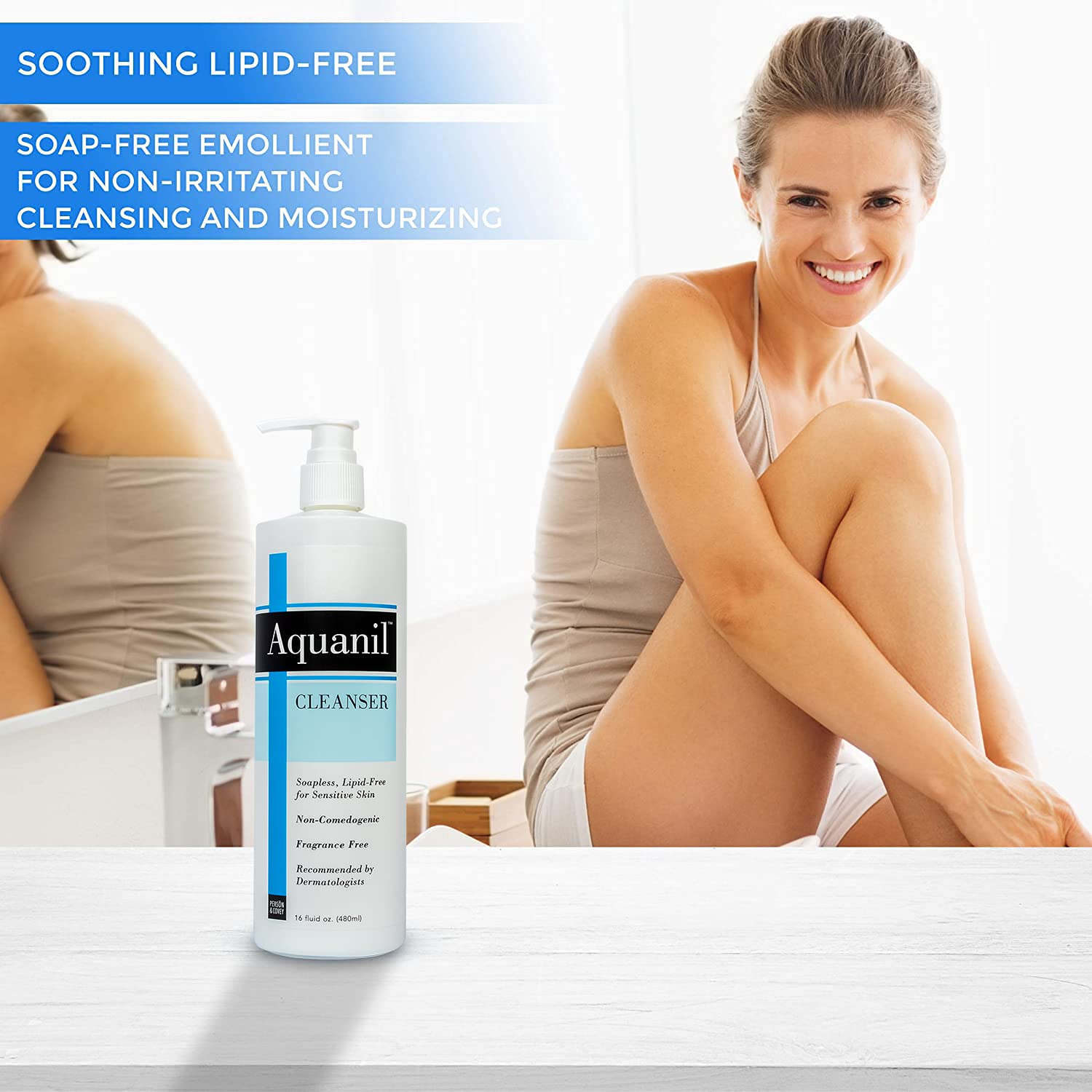 Aquanil Cleanser Non-Comedogenic and Fragrance Free, 16.0 OZ (3 Pack)