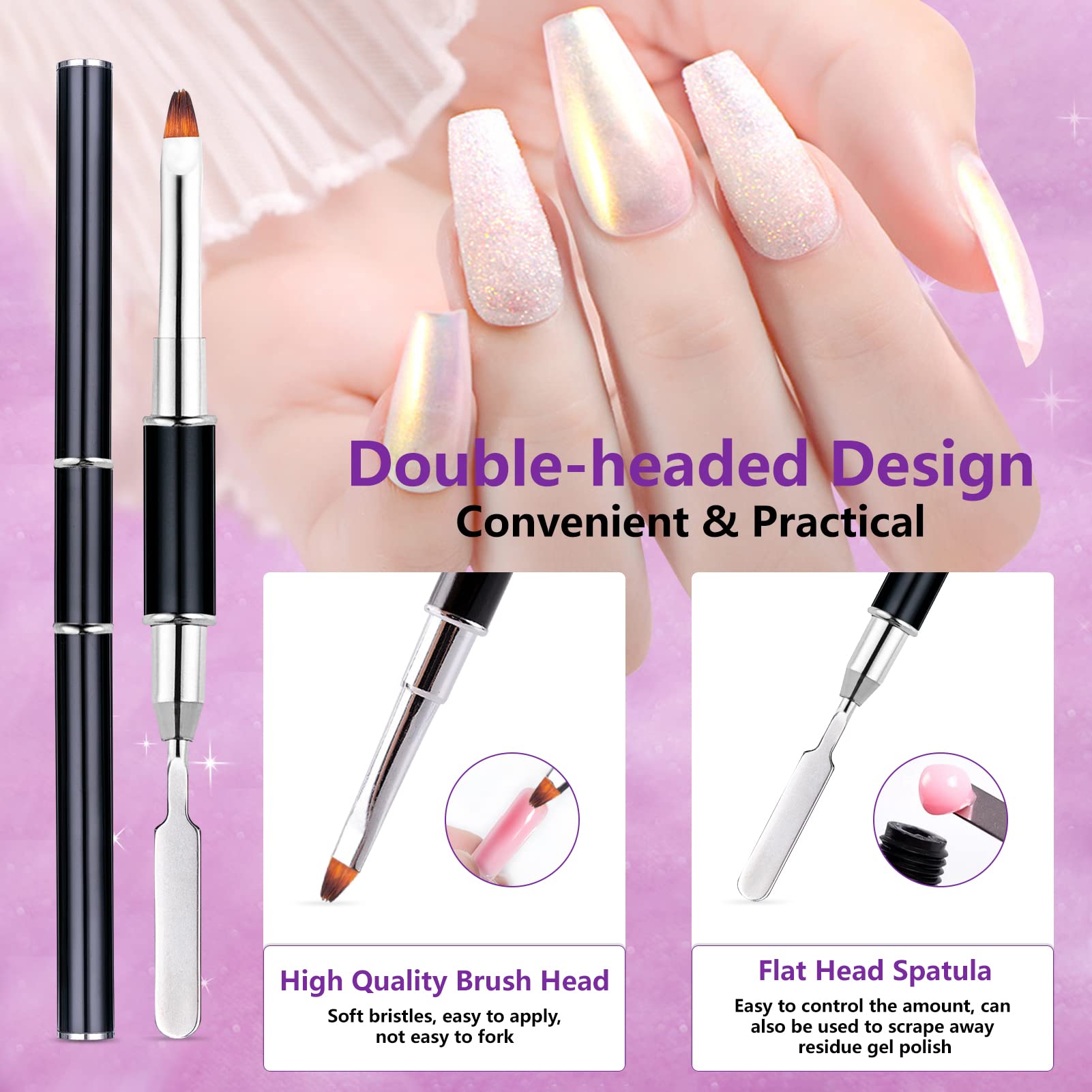 Xifepfr Poly Gel Slip Solution, 120Ml Slip Solution For Polygel Nails Anti-Stick Poly Extension Gel Liquid Slip Solution Set Wit