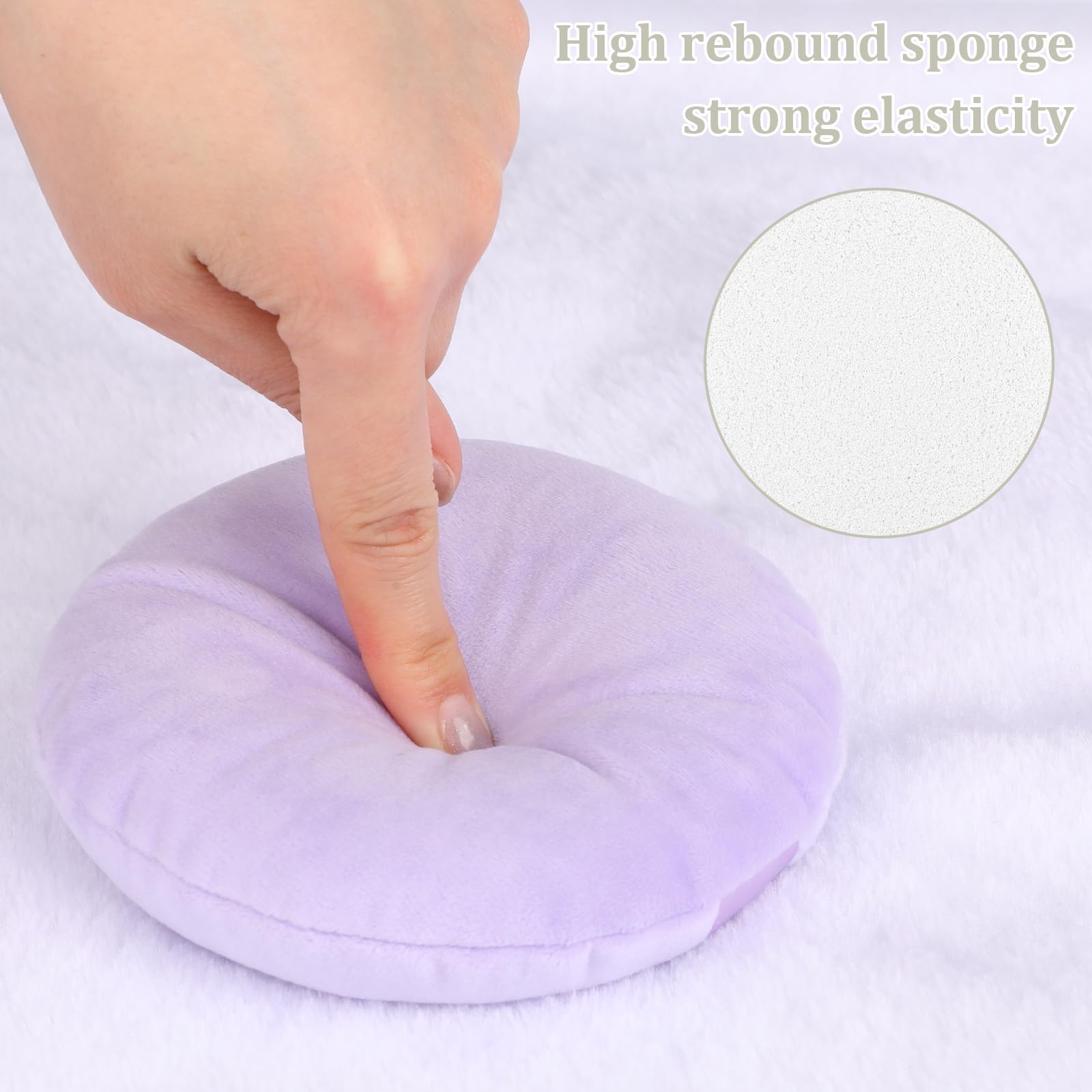 5 Inch Body Powder Puff, 1 Pack Ultra Soft Velour Setting Powder Puffs Large Washable Round Makeup Sponge Applicator For Face Cl