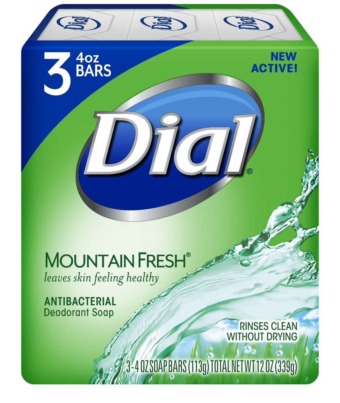 Dial Mountain Fresh Antibacterial Deodorant Soap 4.5 Ounces Each 3-Count (2 Pack)