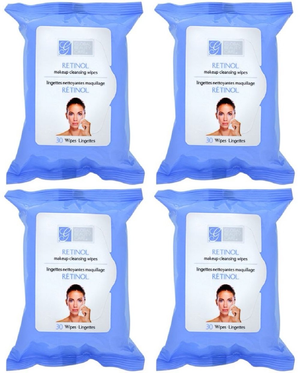 Retinol Makeup Cleansing Cloth Wipes, 4pk (100 Wipes) (Regular)