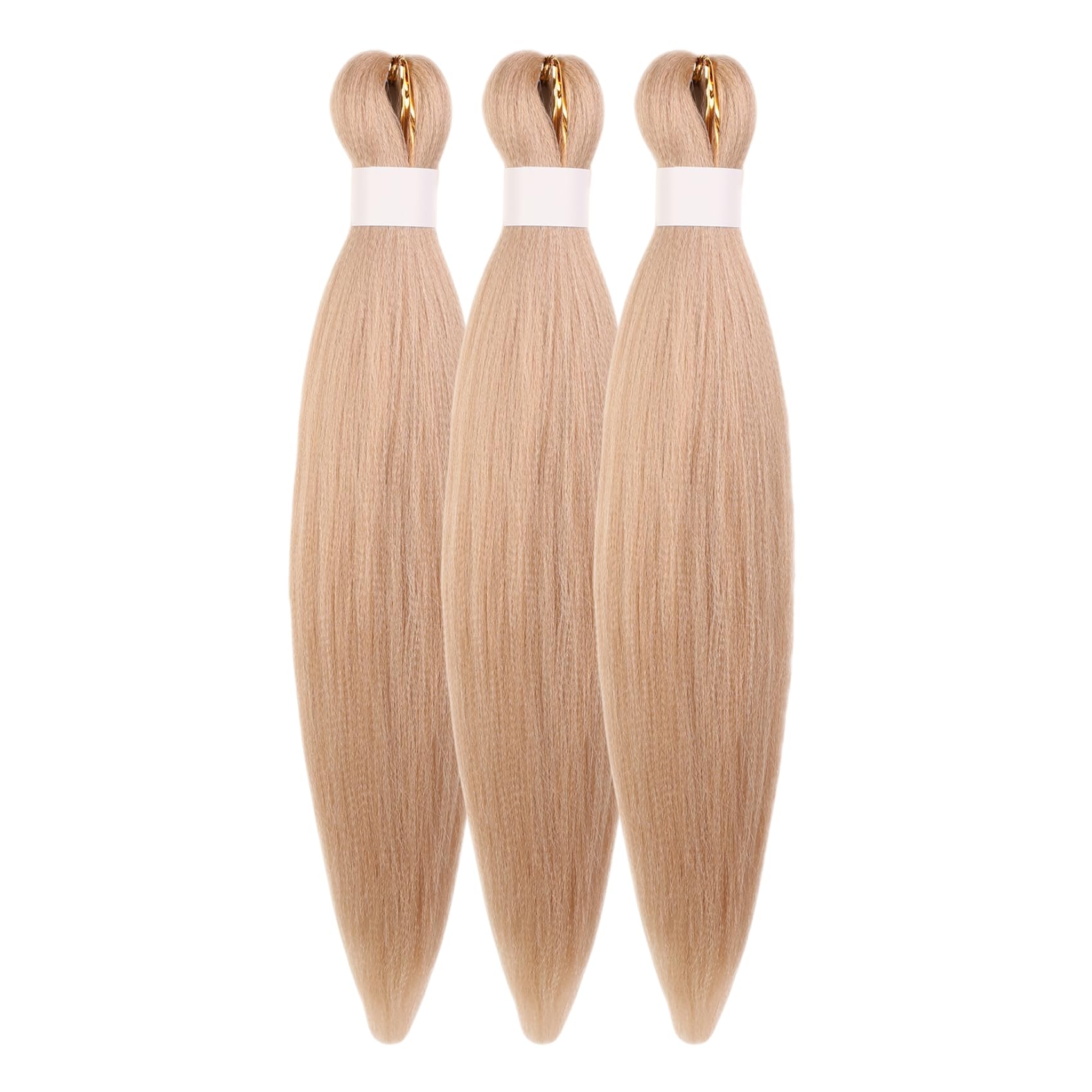 Ash Blonde Braiding Hair Pre Stretched 16 Inch for Knotless Braids 24/613# Mix Synthetic Box Braiding Hair for Women