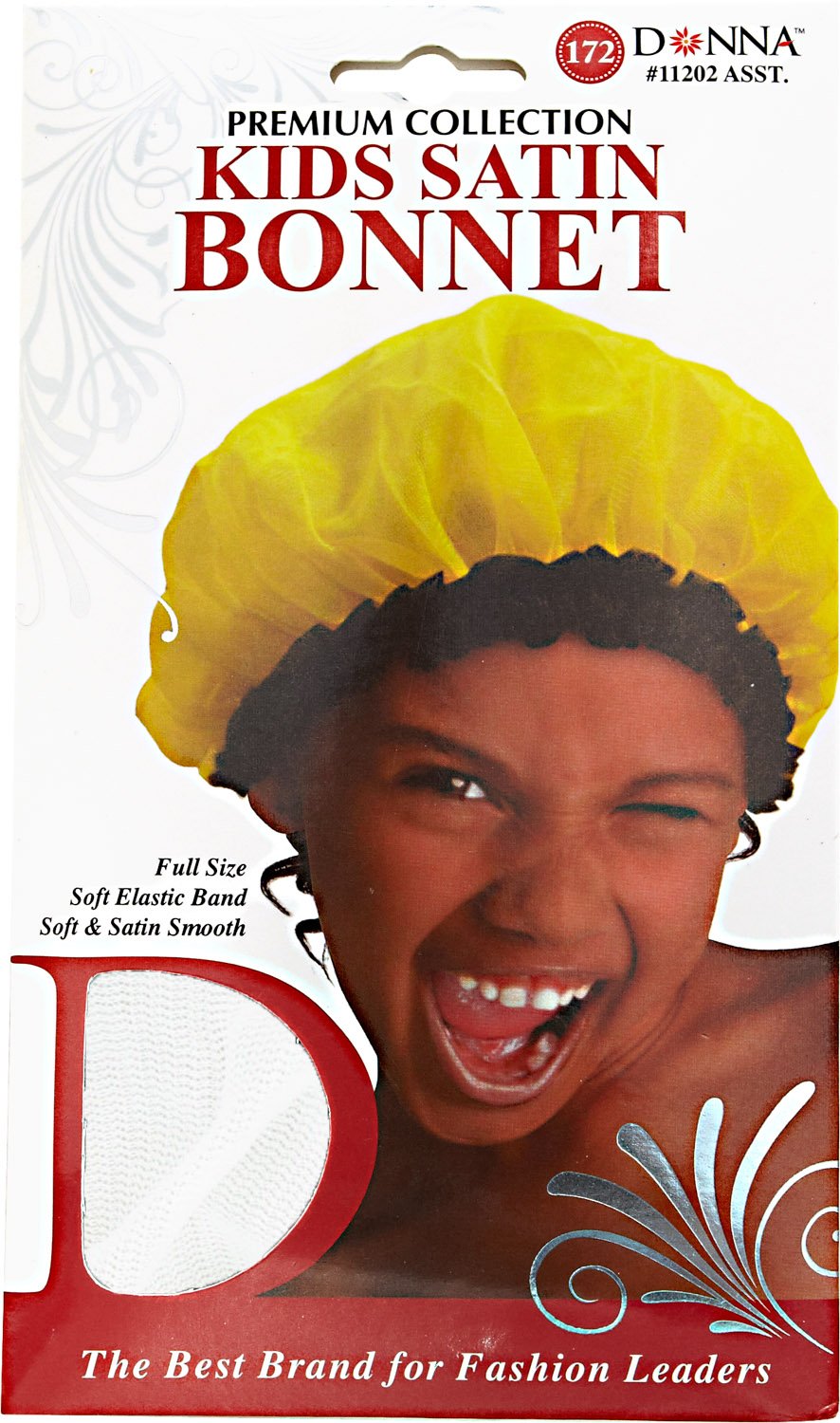 Donna Collection Kids Satin Bonnet Assorted, 1 Ea