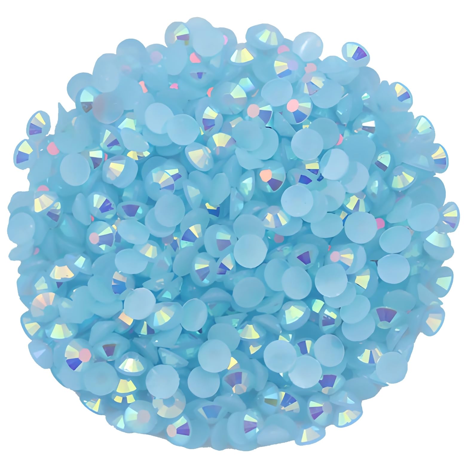 1440 Pcs SS20 5mm Flatback Rhinestones for Nails Art Crafts Glitter Round Shine Gems AB Crystals DIY Clothes Shoes (Light Blue A