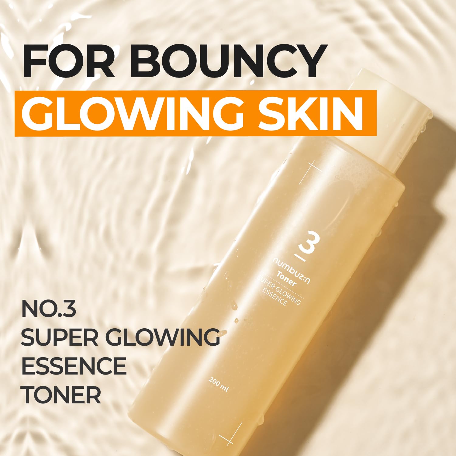 numbuzin No.3 Super Glowing Essence Toner | Fermented Ingredients, Niacinamide, Galactomyces, glowy Skin Radiance, Korean Skin C