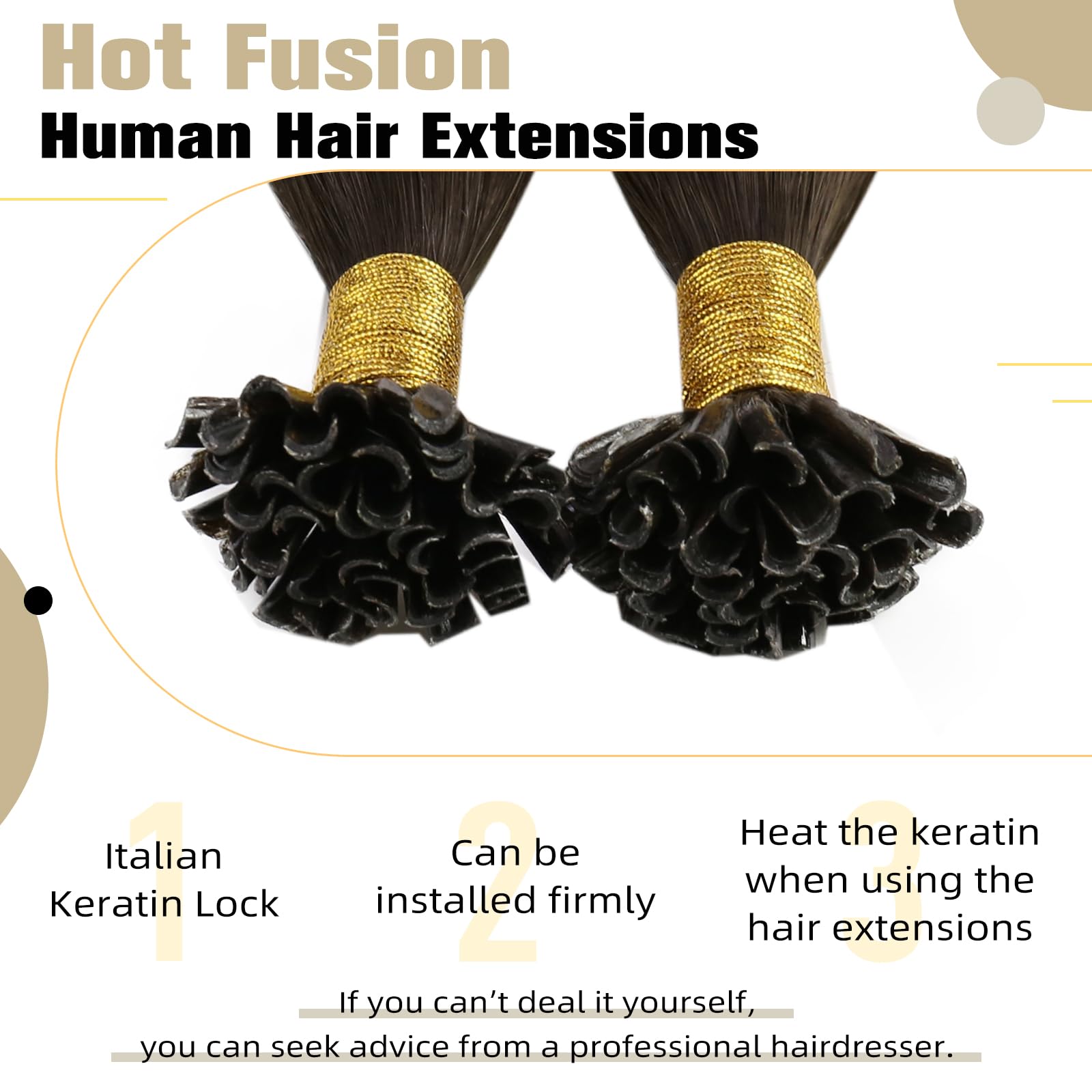 Ugeat Ombre Hair Extensions U Tip Real Human Hair Dark Brown To Golden Brown Mix Golden Blonde U Tip Remy Hair Extensions Kerati