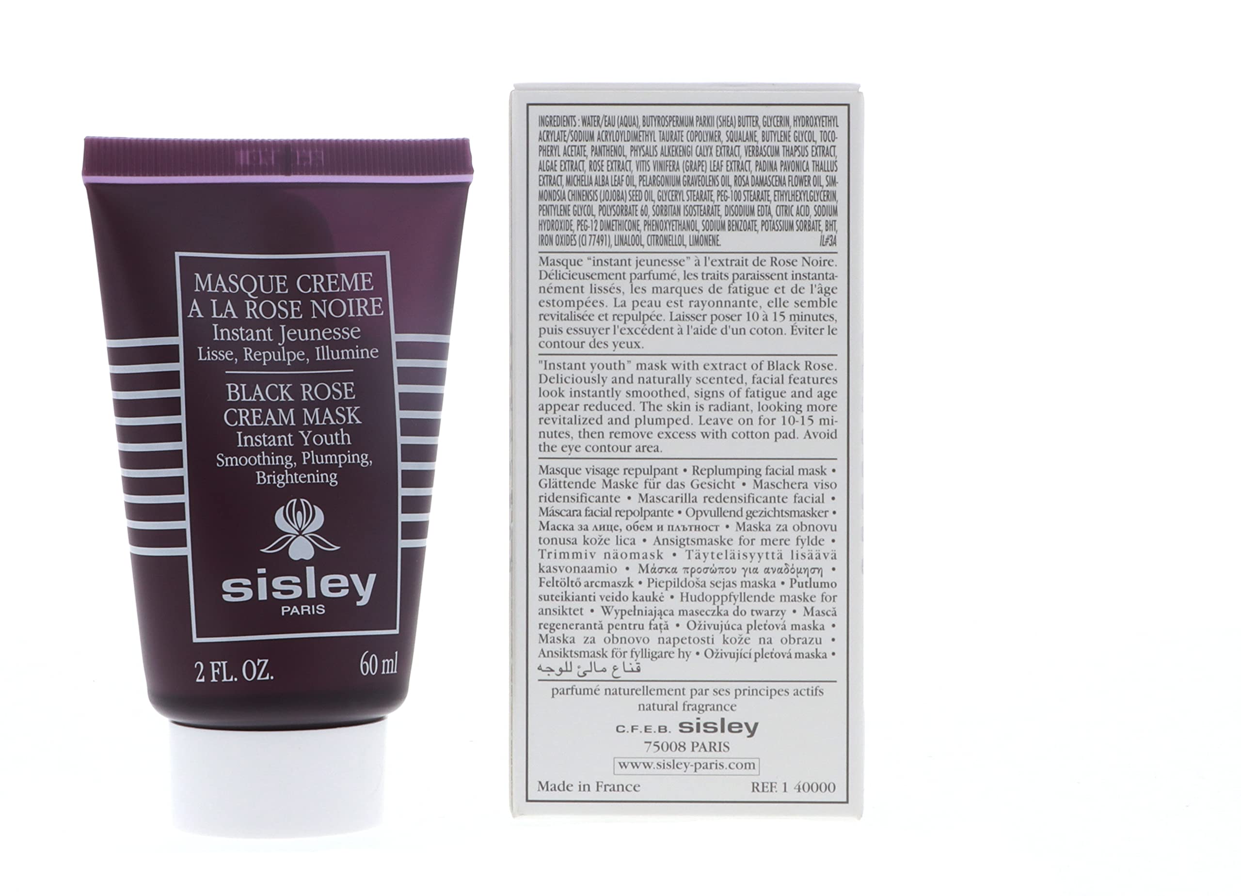 Sisley Paris Black Rose Cream Mask - Instant Youth Face Mask - 60 mL - Smooth, Plump & Illuminate Skin