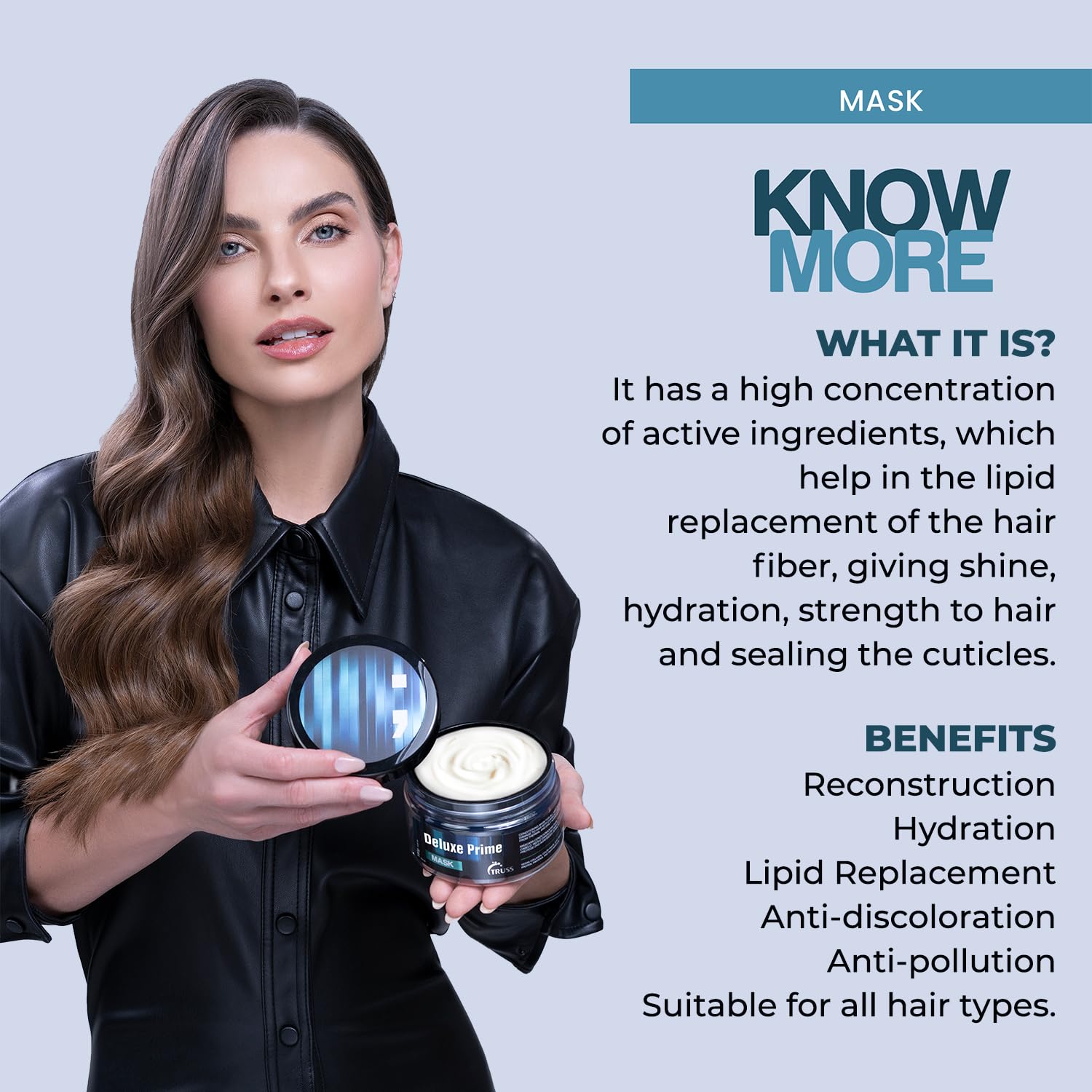 Truss Prime Mask - Deep Conditioning Treatment - Creatine & Arginine Plus Hair Repair, Rebuilds Vitality Back To Damaged And Dry
