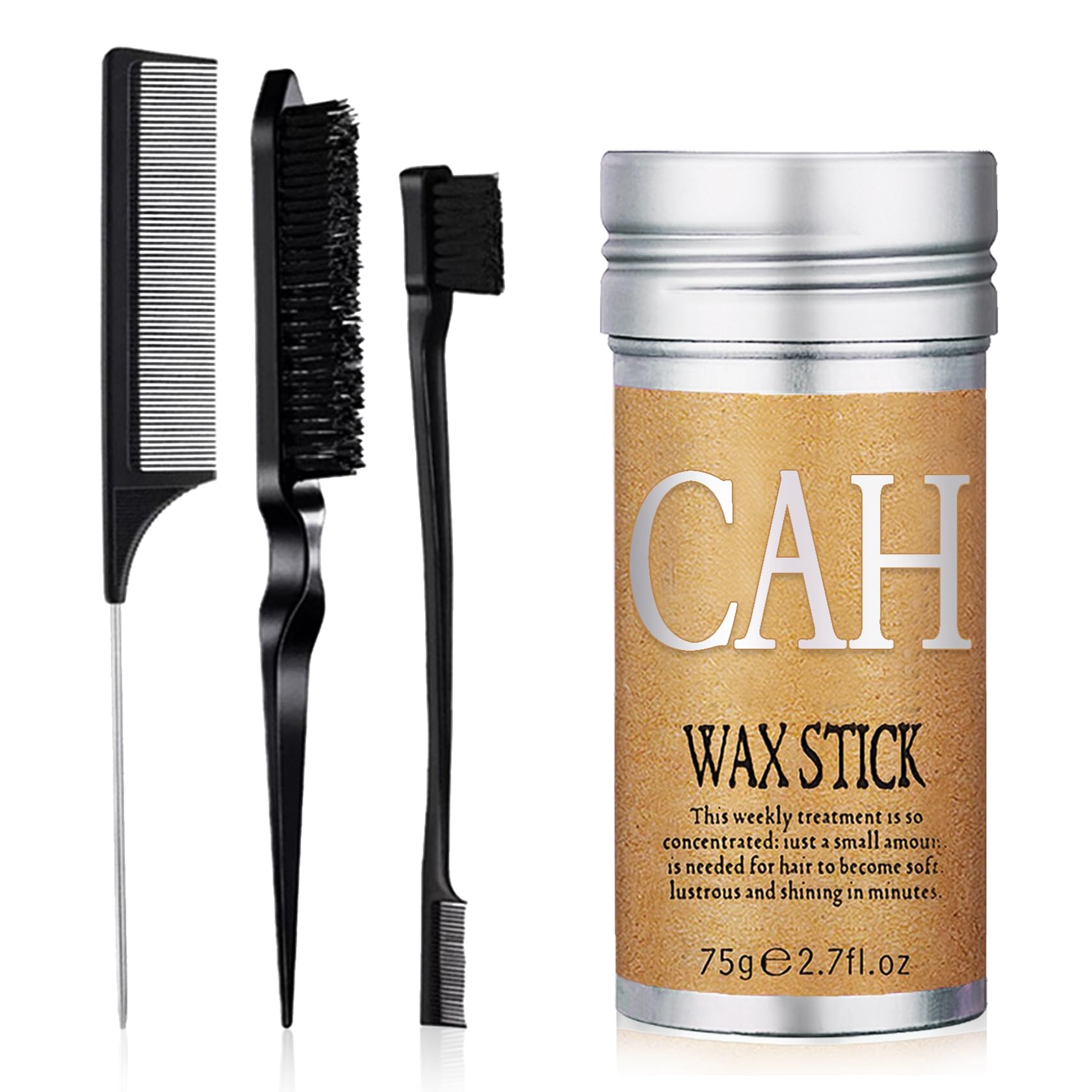 Hair Wax Stick for Hair,Hair Wax Stick for Flyaways,3 PCS Edge Control Brush Hair Slick Stick for Baby Hair & Flyaways and Edge 