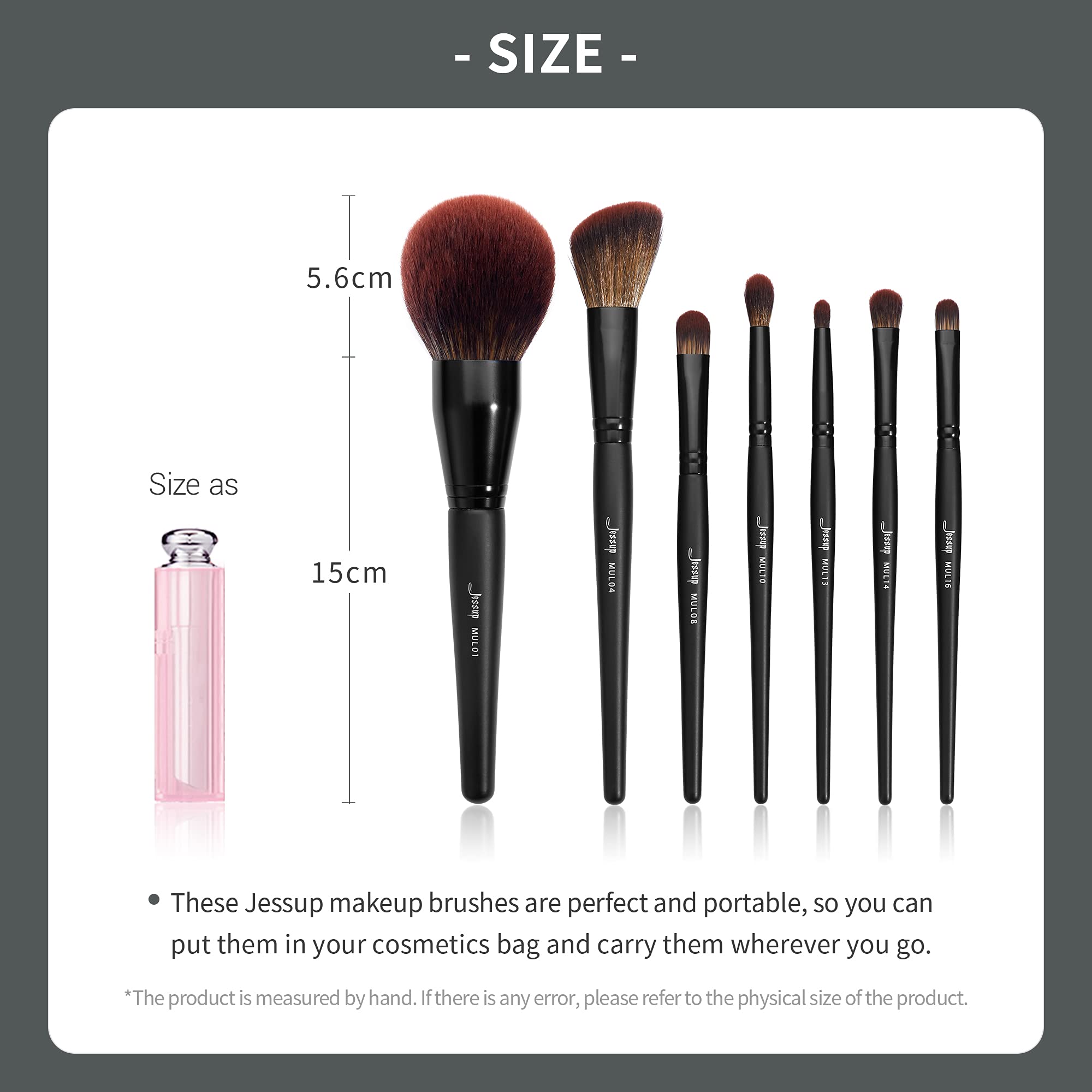 Jessup Full Makeup Brushes Set 13Pcs, Professional Vegan Foundation Powder Contour Blush Highlight Eyeshadow Blending Concealer