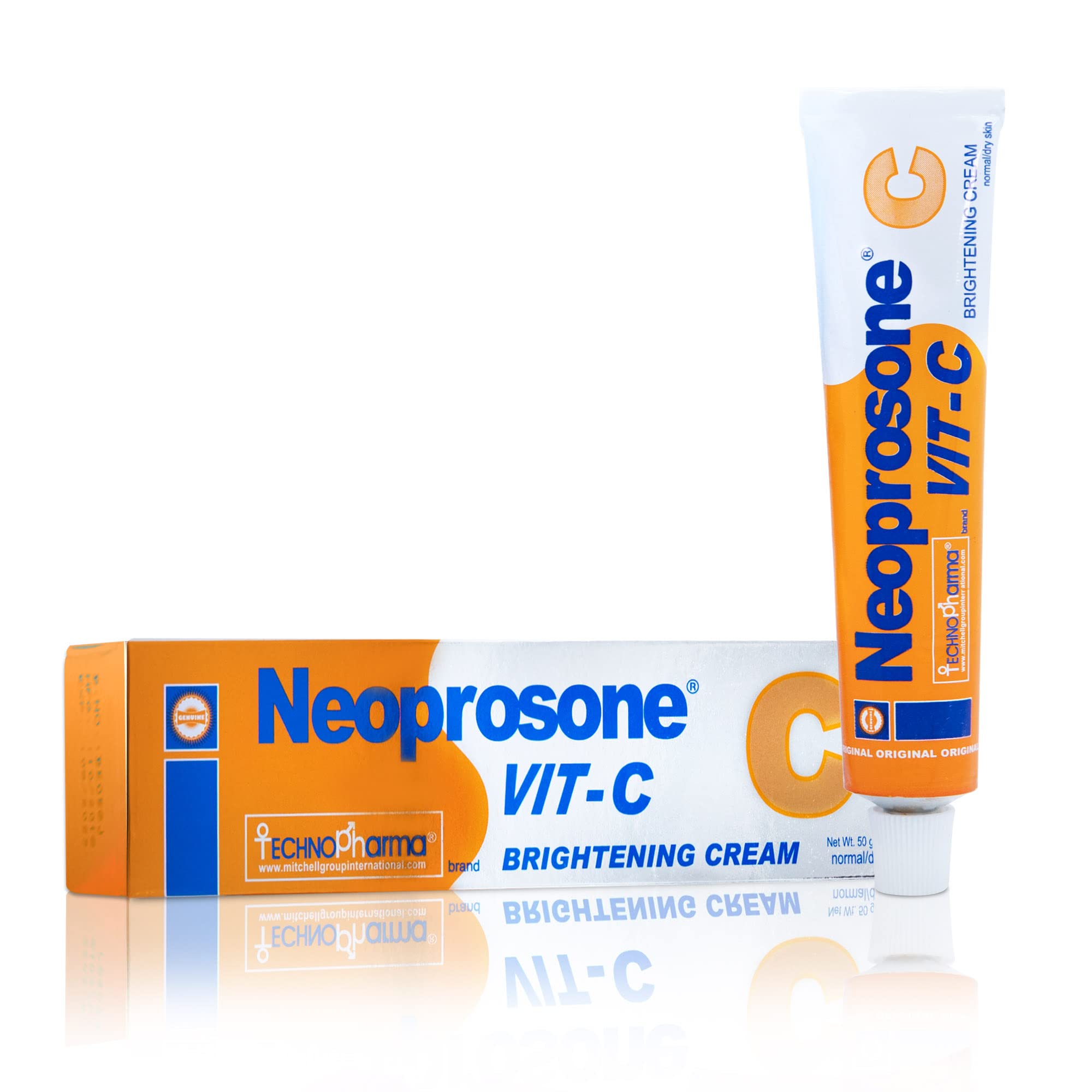Neoprosone Skin Brightening Cream with Vitamin C & Alpha Arbutin, 1.7 Fl oz / 50 ml - Enhances Radiance & Even Skin Tone
