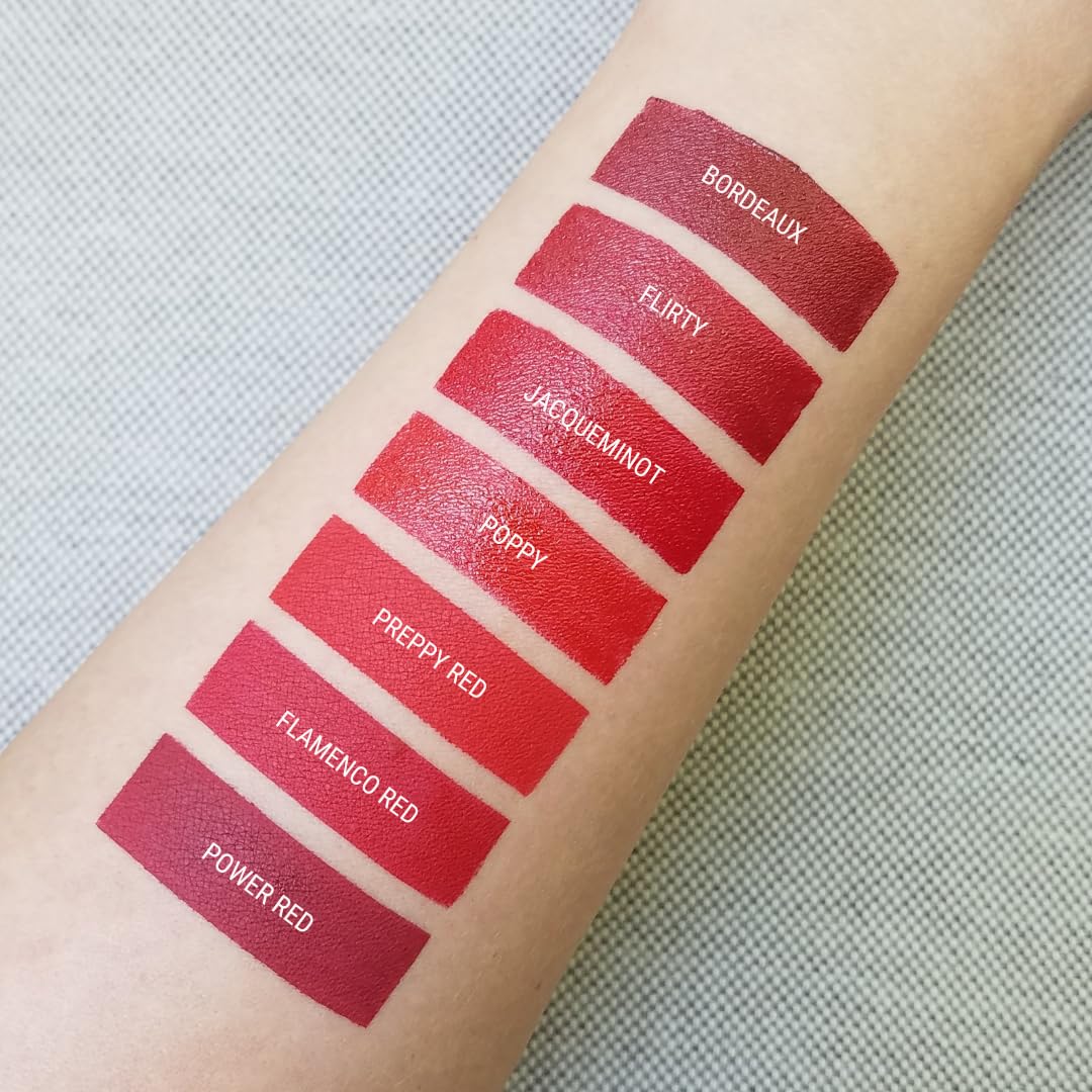 Aromi Bright Red Matte Liquid Lipstick | Red Hot Lip Color, Vegan, Cruelty-Free, Long-Lasting, Smudge Proof, Waterproof, Handmad