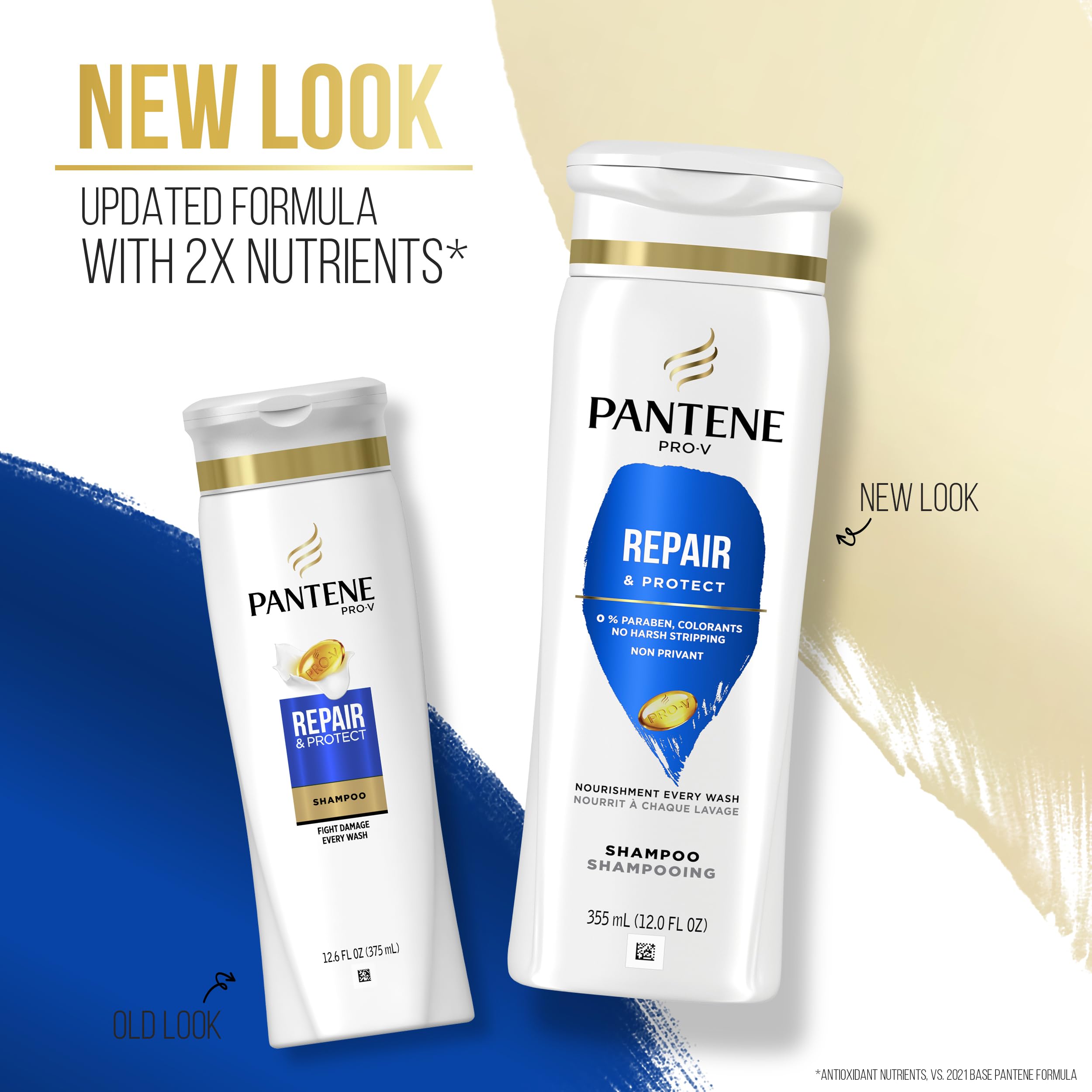 Pantene PRO-V Repair & Protect Shampoo, 12 oz + Conditioner, 10.4 oz