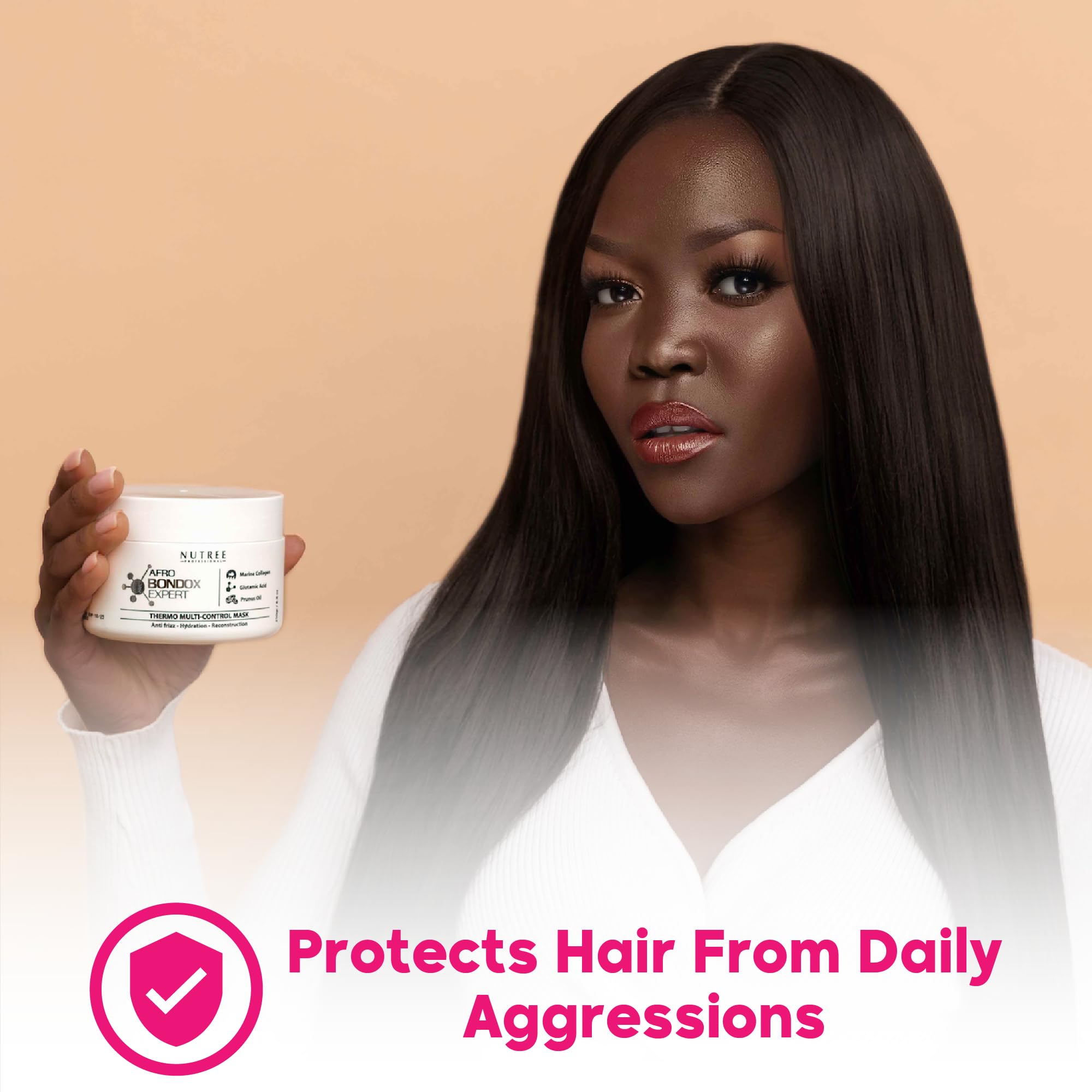 HAIR MASK FOR DAMAGED HAIR AFRO BRAZILIAN BONDOX 8.8 oz Extra Strong Hair Mask for ALL hair types, especially for Afro 4A 4B 4C
