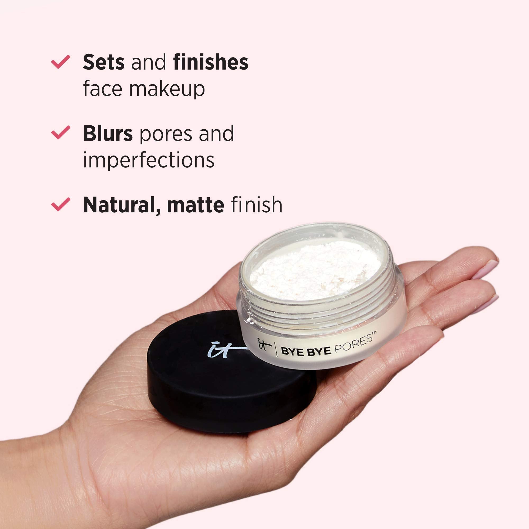 IT Cosmetics Bye Bye Pores - Poreless Finish Loose Setting Powder Makeup - Translucent Blurring Powder for All Skin Tones - Face