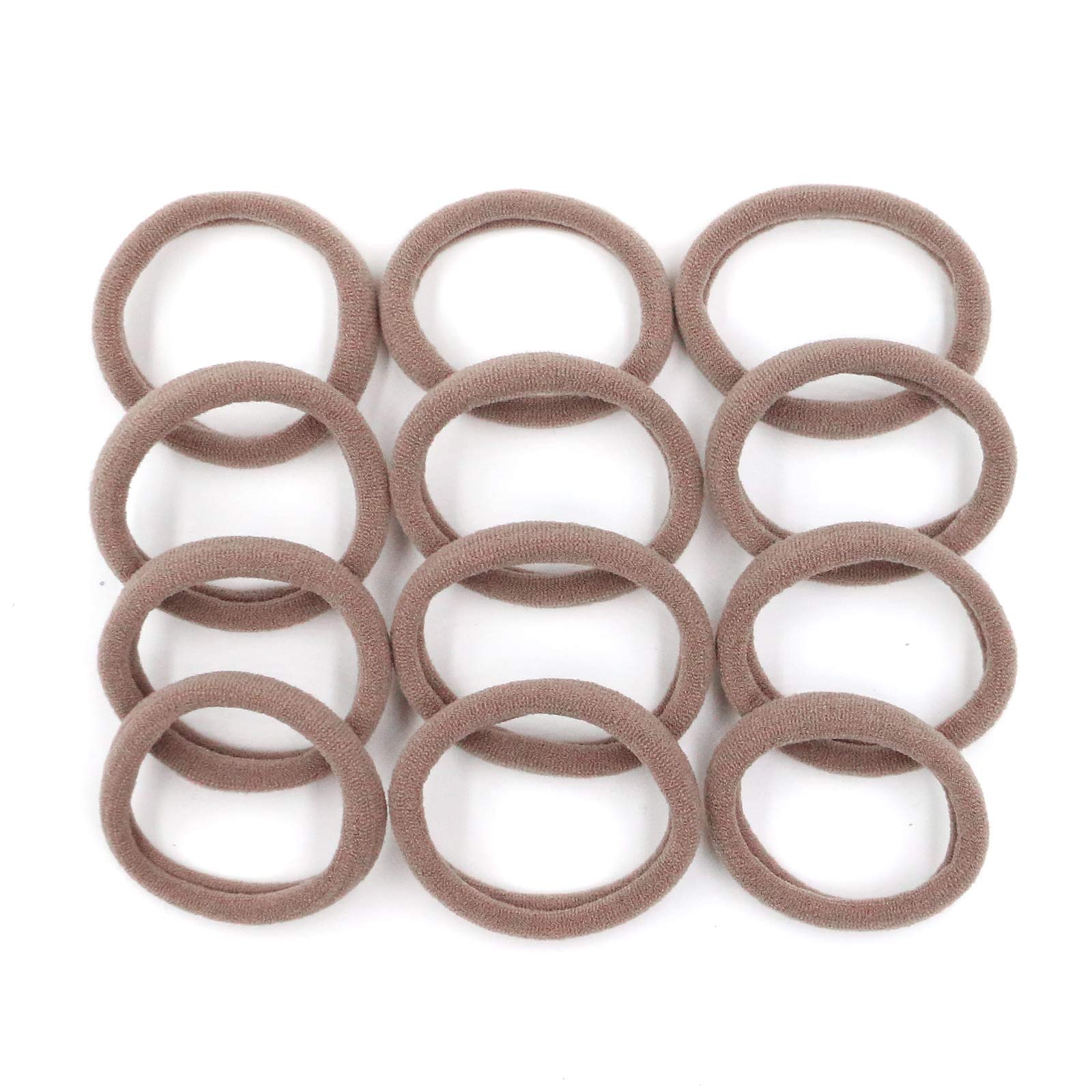HOYOLS Large Cotton Fabric Hair Ties Soft & Gentle Hair Bands Ponytail Holder for Thick Heavy Curly Hair, No Slip No Damage Seam